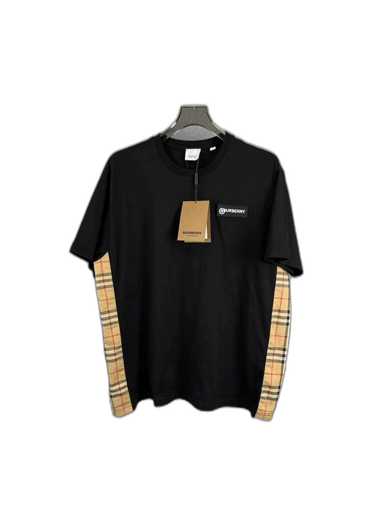 Burberry Burberry Check Side Black Short Sleeve Shirt-yf Size US L / EU 52-54 / 3 - 1 Thumbnail