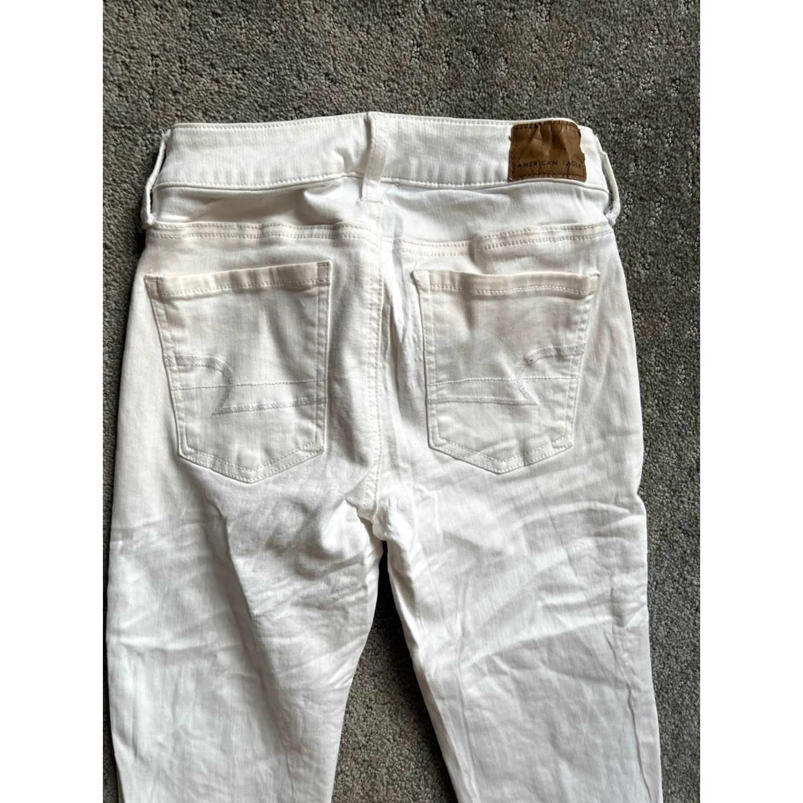 American Eagle Outfitters VINTAGE American Eagle Women’s Jegging Pants Shorts Size 0 White Stretch Denim Size 25" / US 0 / IT 36 - 2 Thumbnail