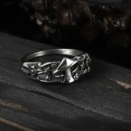 VIBE Mushroom Star Ring ( size 6 to 13 ) Size ONE SIZE - 2 Thumbnail