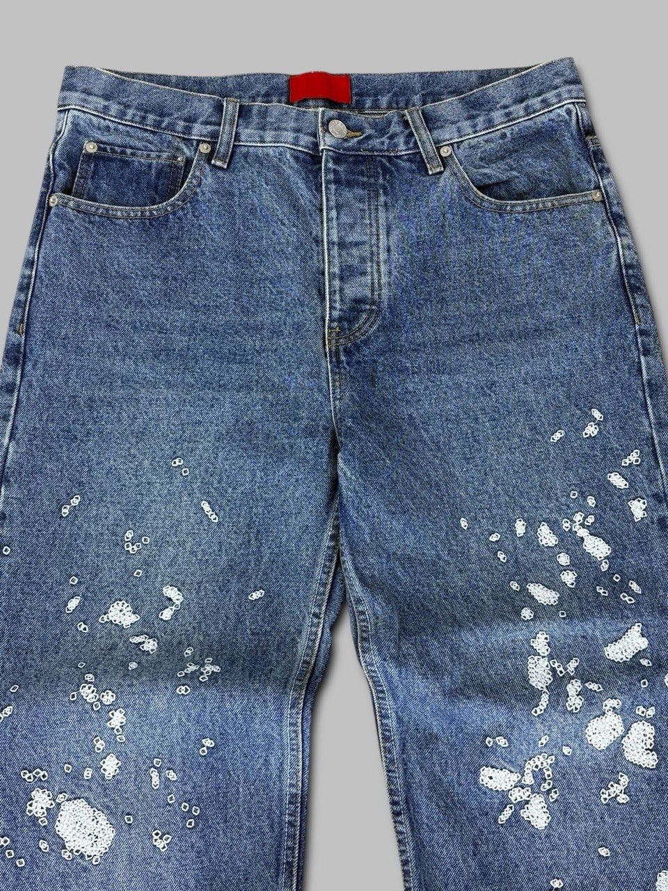 Fugazi Fugazi Chain Splatter Jeans Dark Washed Size US 32 / EU 48 - 3 Thumbnail