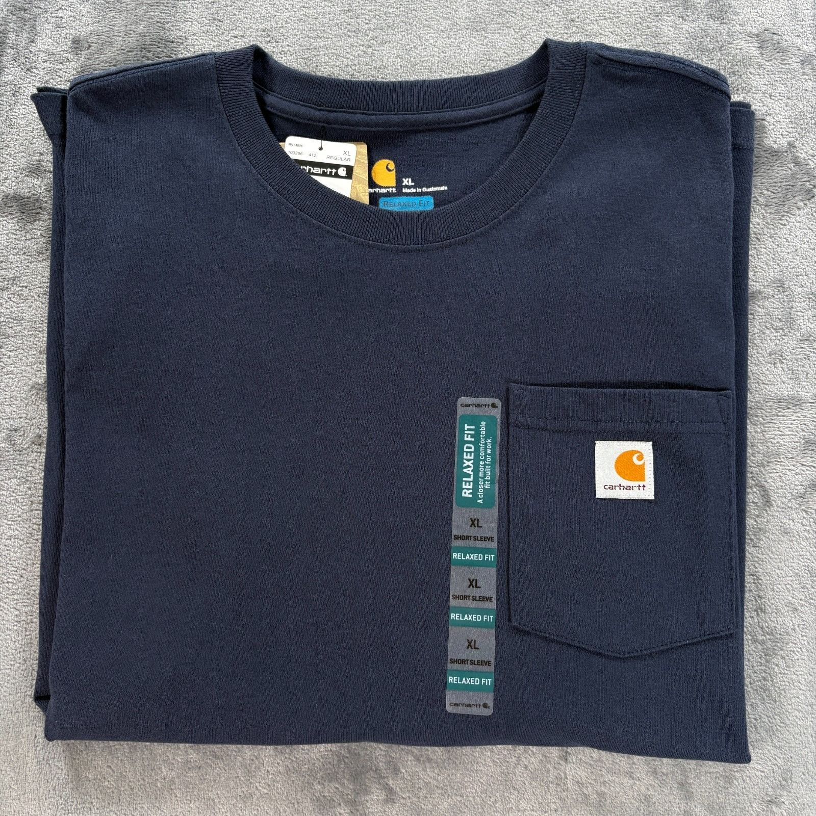 Carhartt Carhartt Pocket Short Sleeve T Shirt Men XL Relaxed Fit Navy Size US XL / EU 56 / 4 - 1 Thumbnail