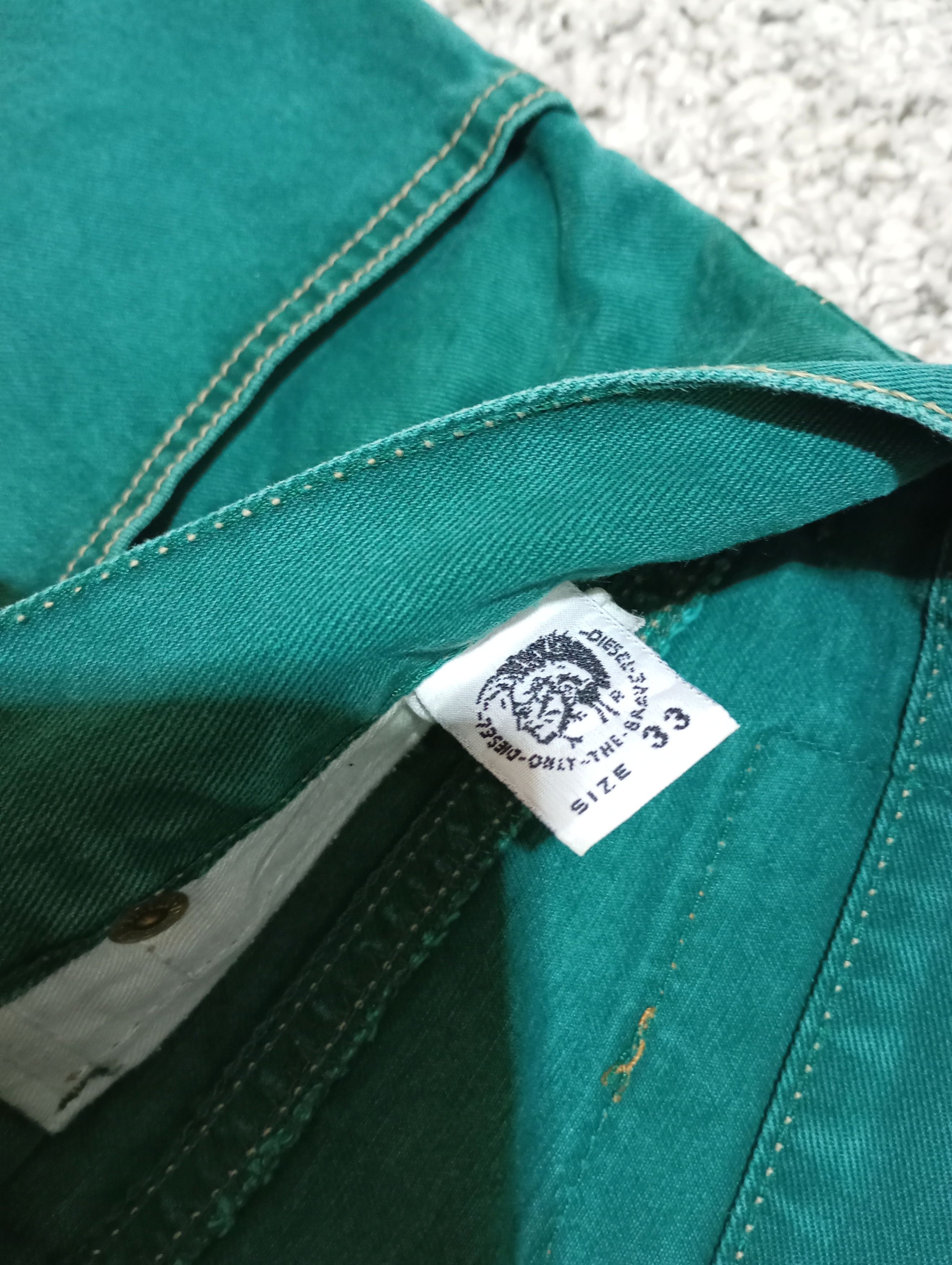 Diesel Vintage 90s Diesel Baggy Skate Denim Pant Perfect Green Hype Size US 33 - 11 Thumbnail