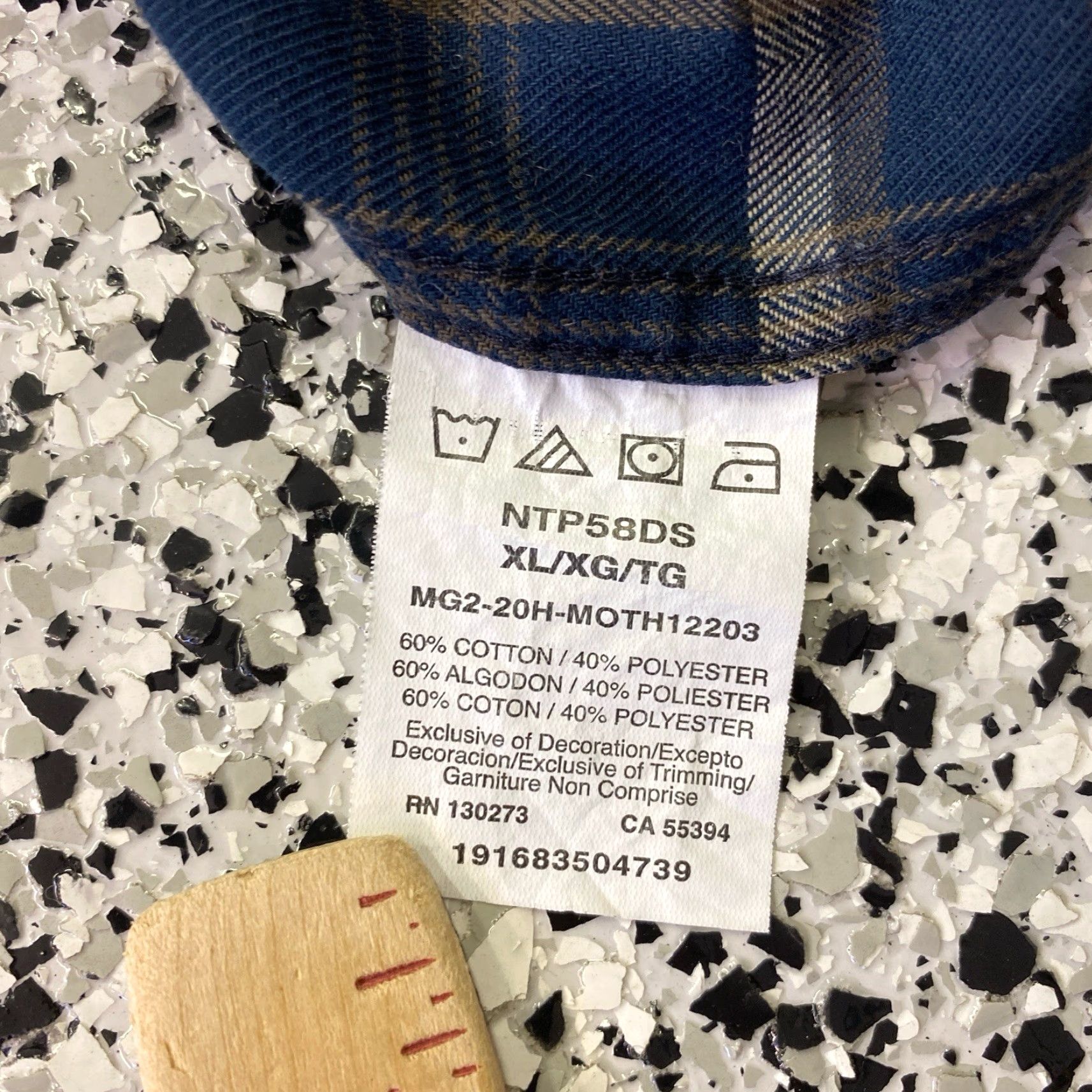 Wrangler Wrangler ATG Shirt Mens Medium Blue Plaid Flannel Long Sleeve Button-Up Pocketed Casual Workwear Size US M / EU 48-50 / 2 - 5 Thumbnail