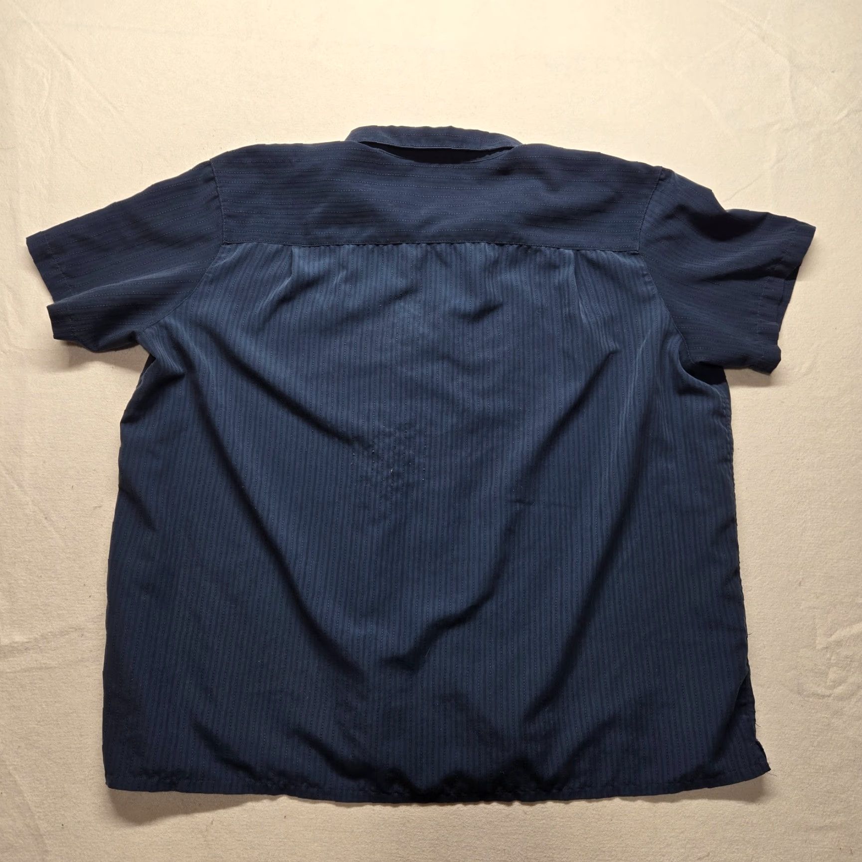 Vintage J Ferrar Shirt Button-Up Blue Striped Short Sleeve Adult Men's 4X Cotton Casual Shirt Men's 4X Blue Striped Button-Up Shirt Size US XXL / EU 58 / 5 - 7 Thumbnail