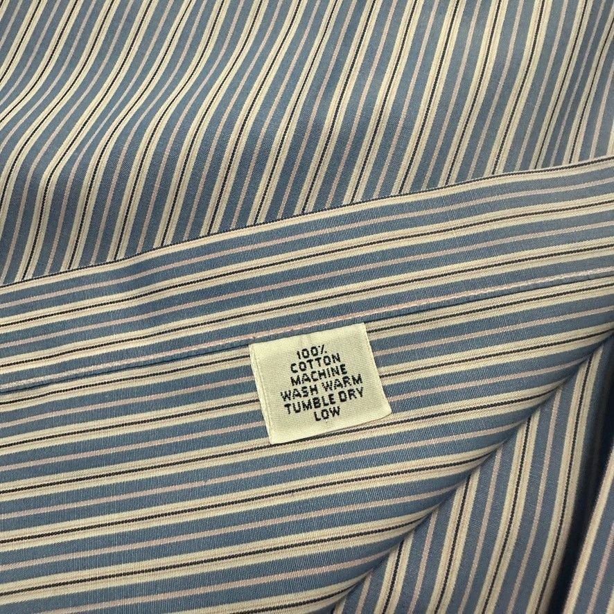 Sulka Sulka blue striped button down size 17.5 Size US XL / EU 56 / 4 - 6 Thumbnail