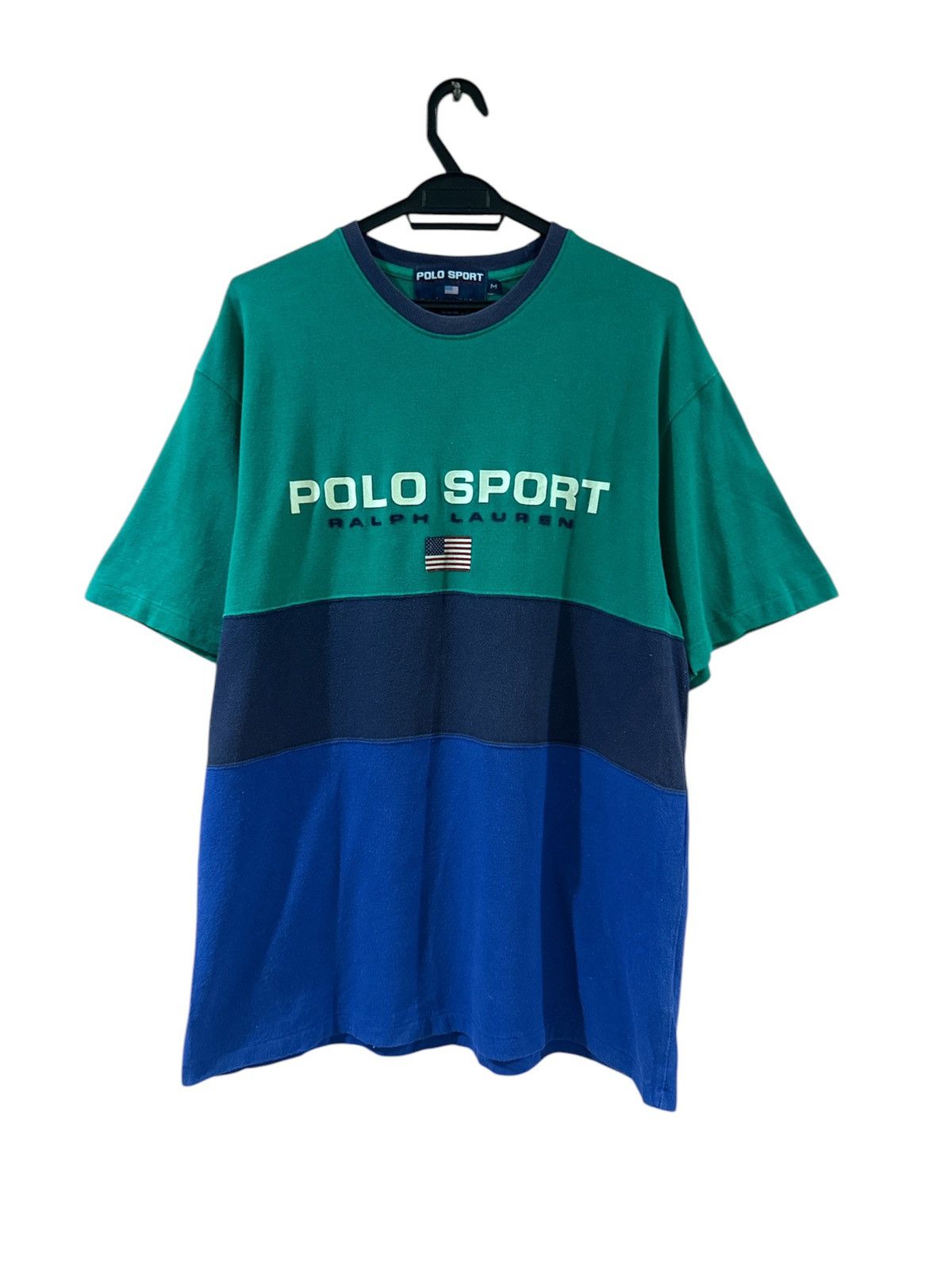 Polo Ralph Lauren × Ralph Lauren Sport × Vintage Vintage 90's POLO SPORT Ralph Lauren Spell Out Tee Size US M / EU 48-50 / 2 - 1 Thumbnail