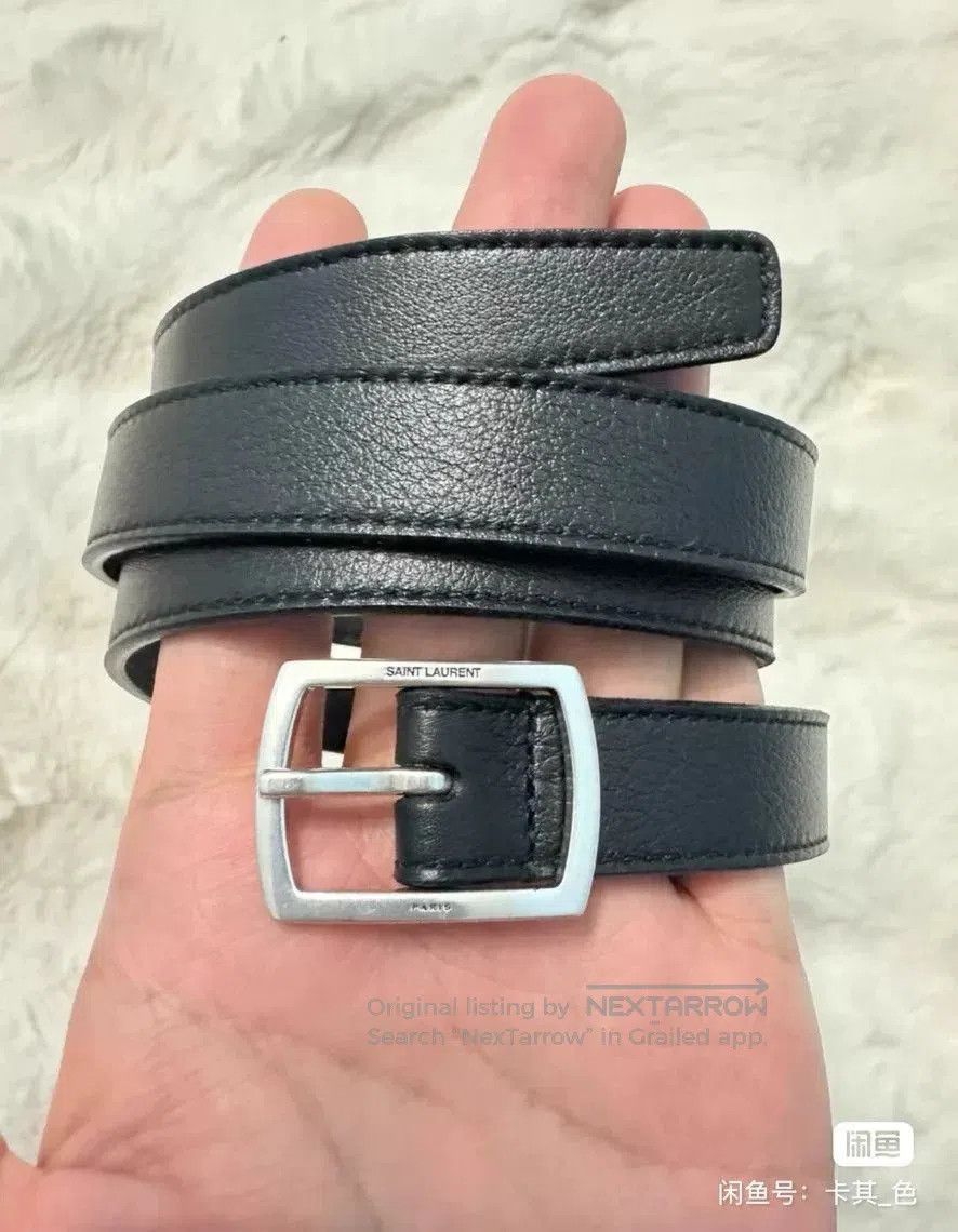 Yves Saint Laurent Saint Laurent YSL Black Silver Belt. Size ONE SIZE - 1 Thumbnail