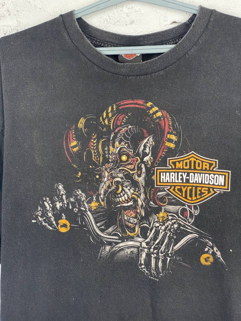 Harley Davidson × Vintage Vintage Y2K Harley Davidson Flames Mexico Faded T-Shirt Size US XXL / EU 58 / 5 - 3 Thumbnail