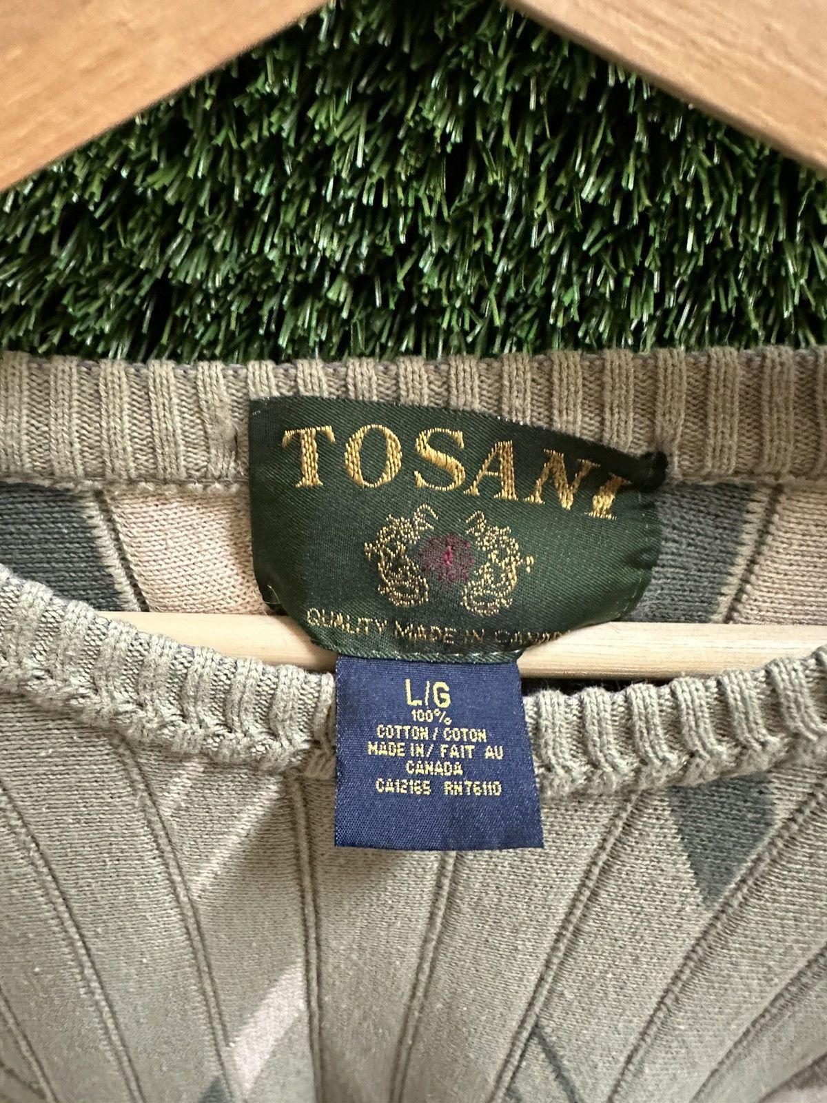 Vintage Vintage Tosani Abstract Striped Sweater Large Size US L / EU 52-54 / 3 - 3 Thumbnail