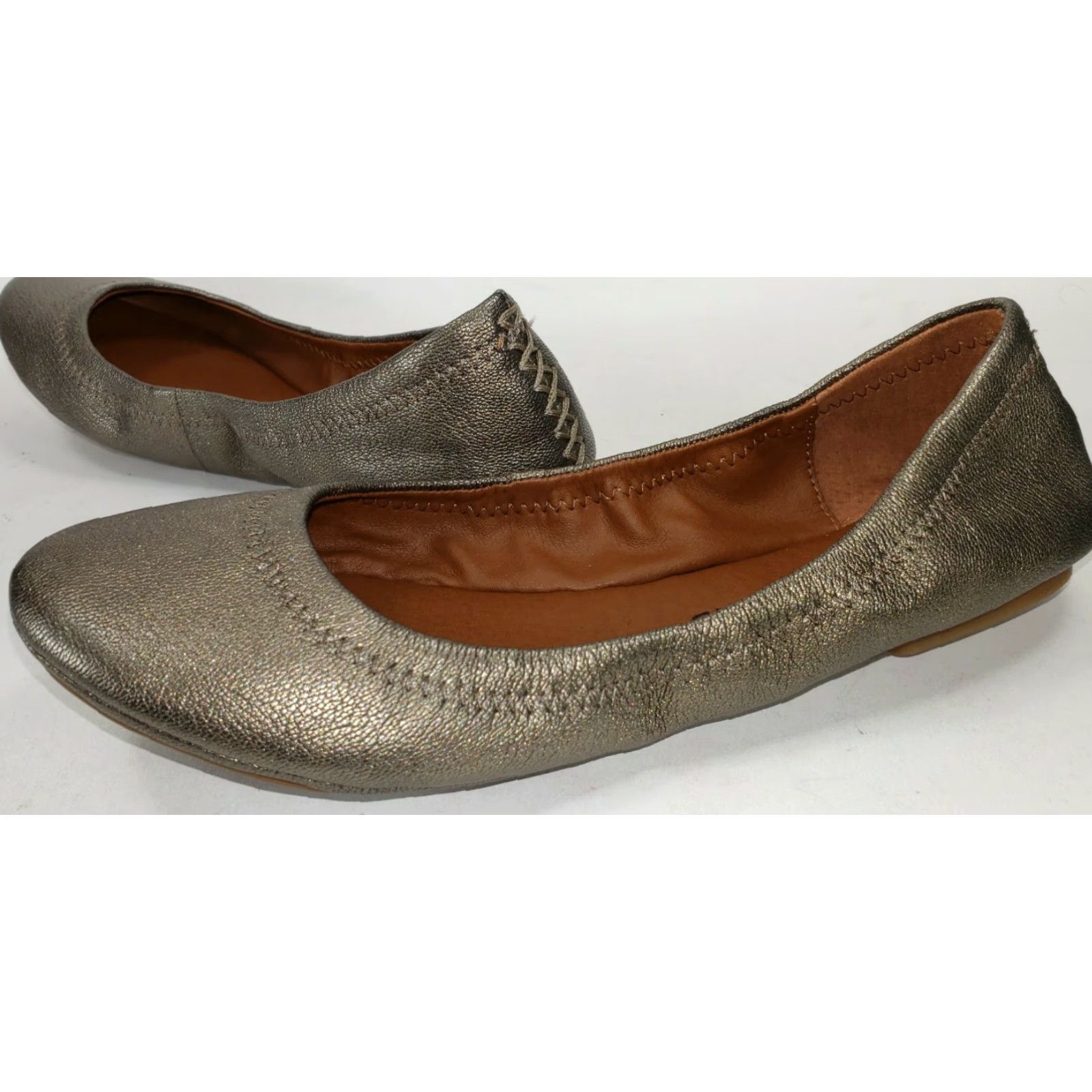 Lucky Brand Lucky Brand Ballet Flats Women's US 6 M Pewter Metallic Slip-on Flat Shoes Size US 6 / IT 36 - 2 Thumbnail