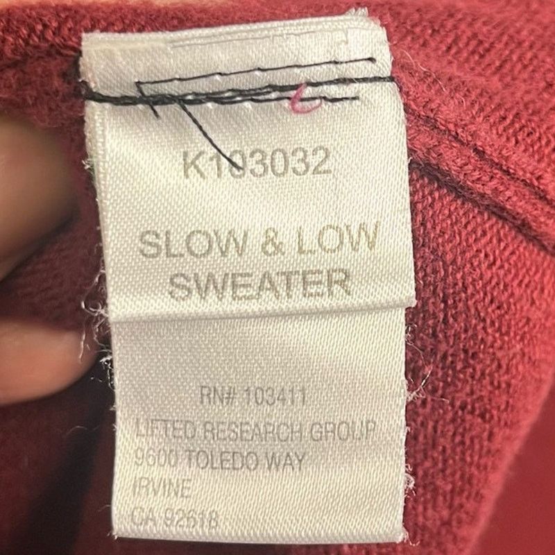 LRG Mens 4XL Vintage LRG Slow & Low Sweater Maroon Embroidered Size US XXL / EU 58 / 5 - 11 Thumbnail