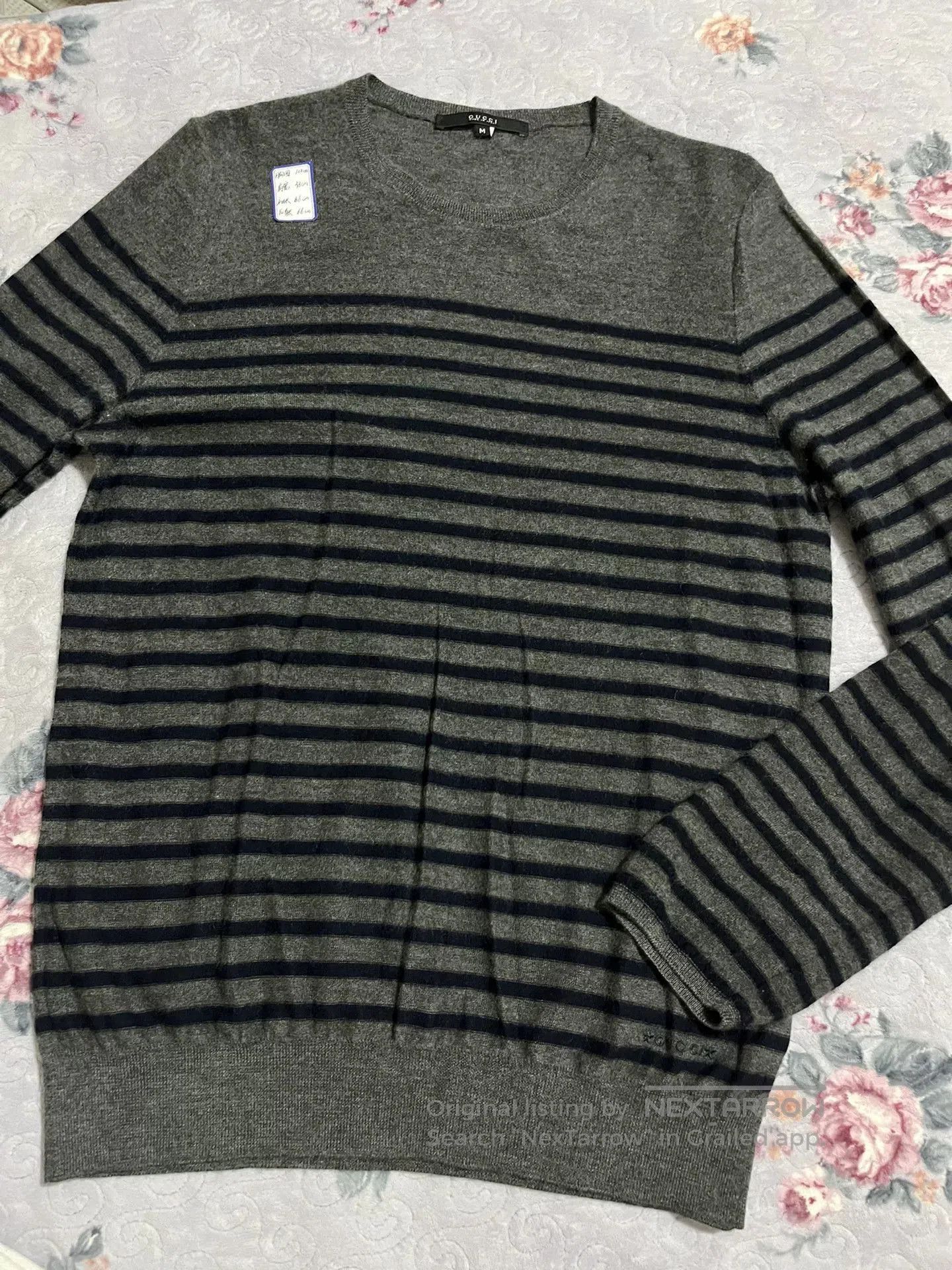 Gucci Gucci Gray Striped Cashmere Sweater. Size US M / EU 48-50 / 2 - 1 Thumbnail