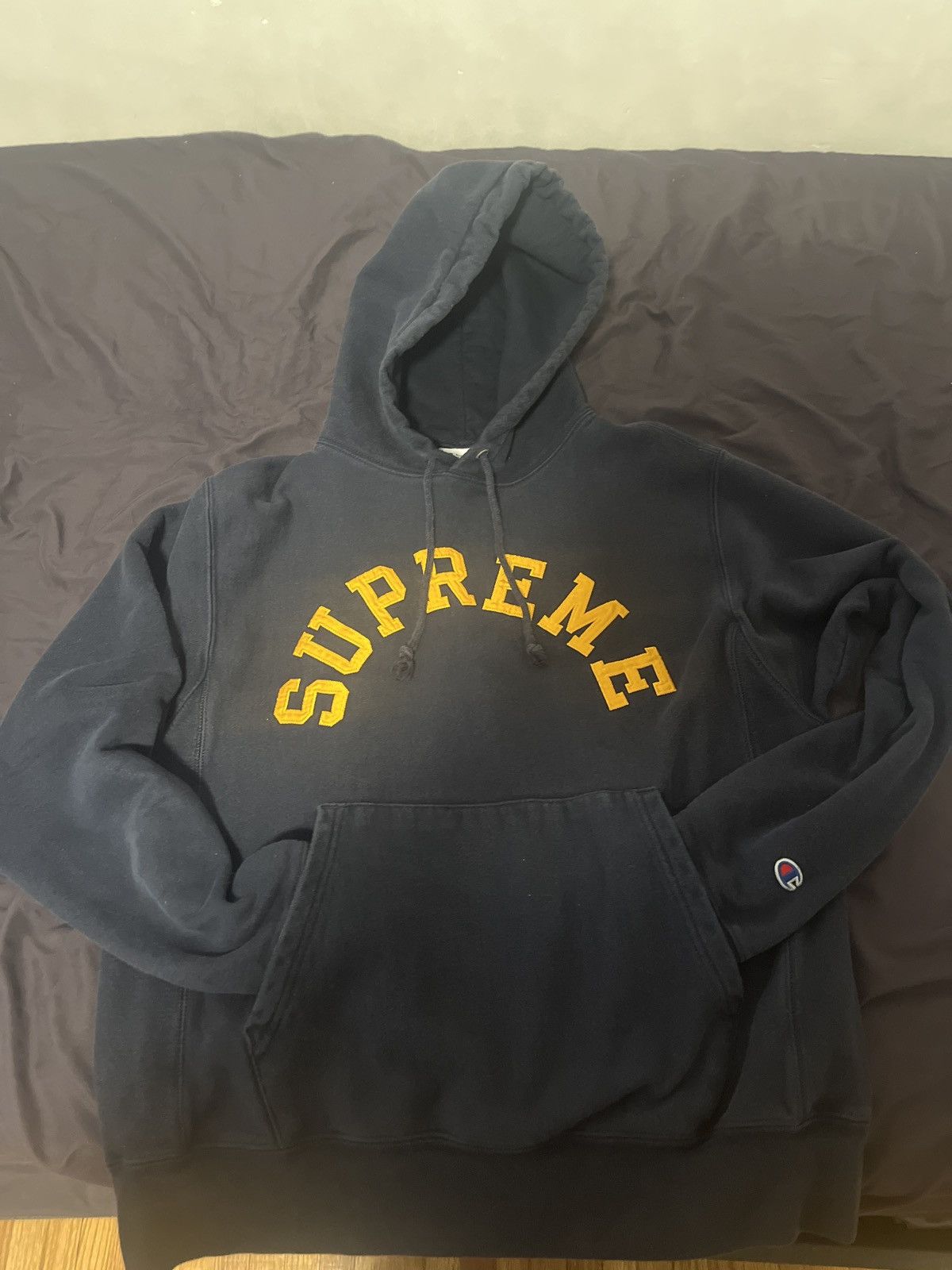 Champion × Supreme Supreme X Champion Stacked C Hoodie | Grailed