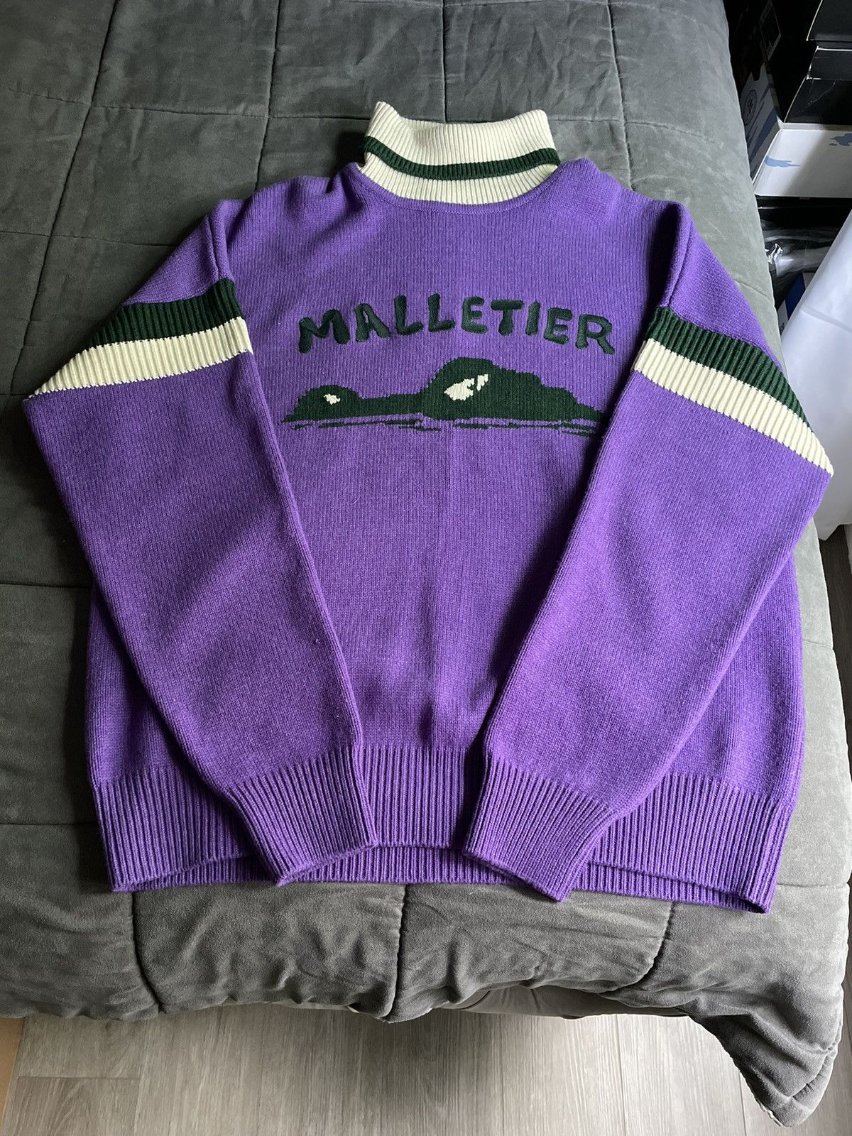Louis Vuitton Louis Vuitton Purple Malletier Rollneck Pullover Size US XL / EU 56 / 4 - 1 Thumbnail