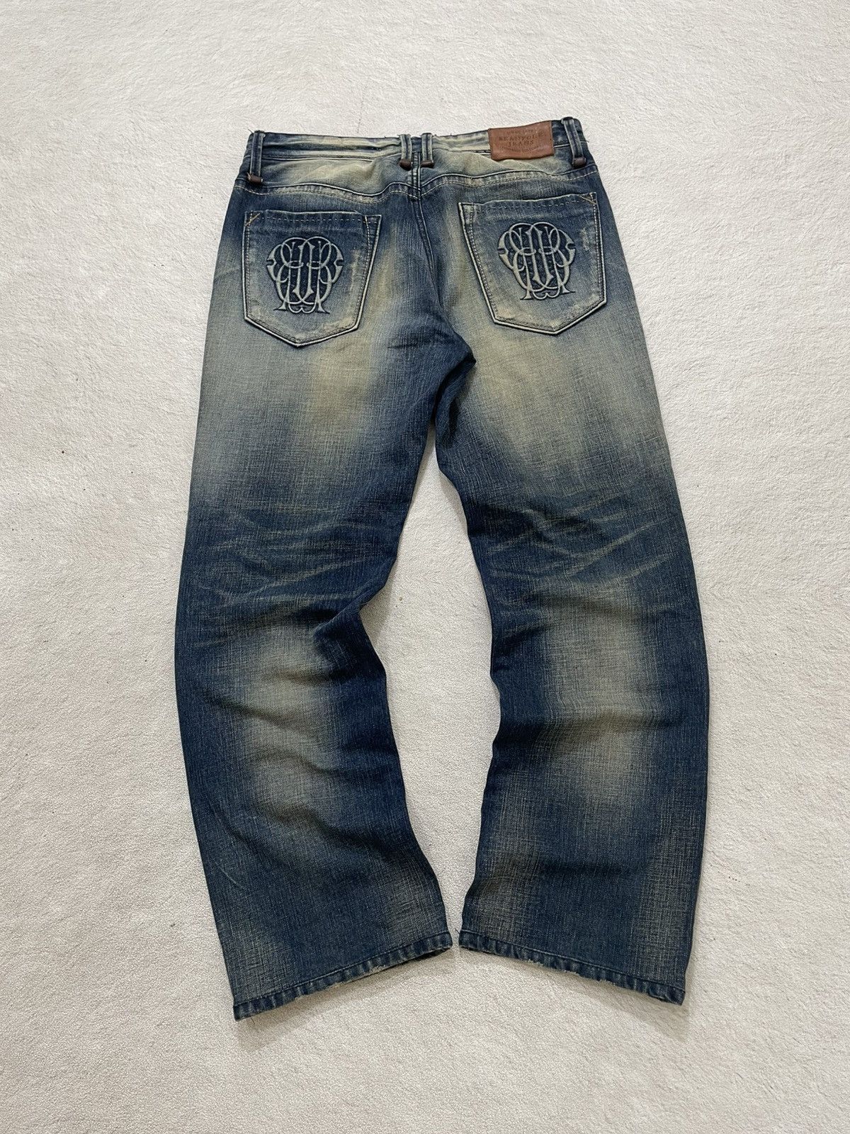 Kapital 2000s Japanese Mudwash Denim Patchwork Ripped Ifsix LGB y2K Size US 32 / EU 48 - 8 Thumbnail