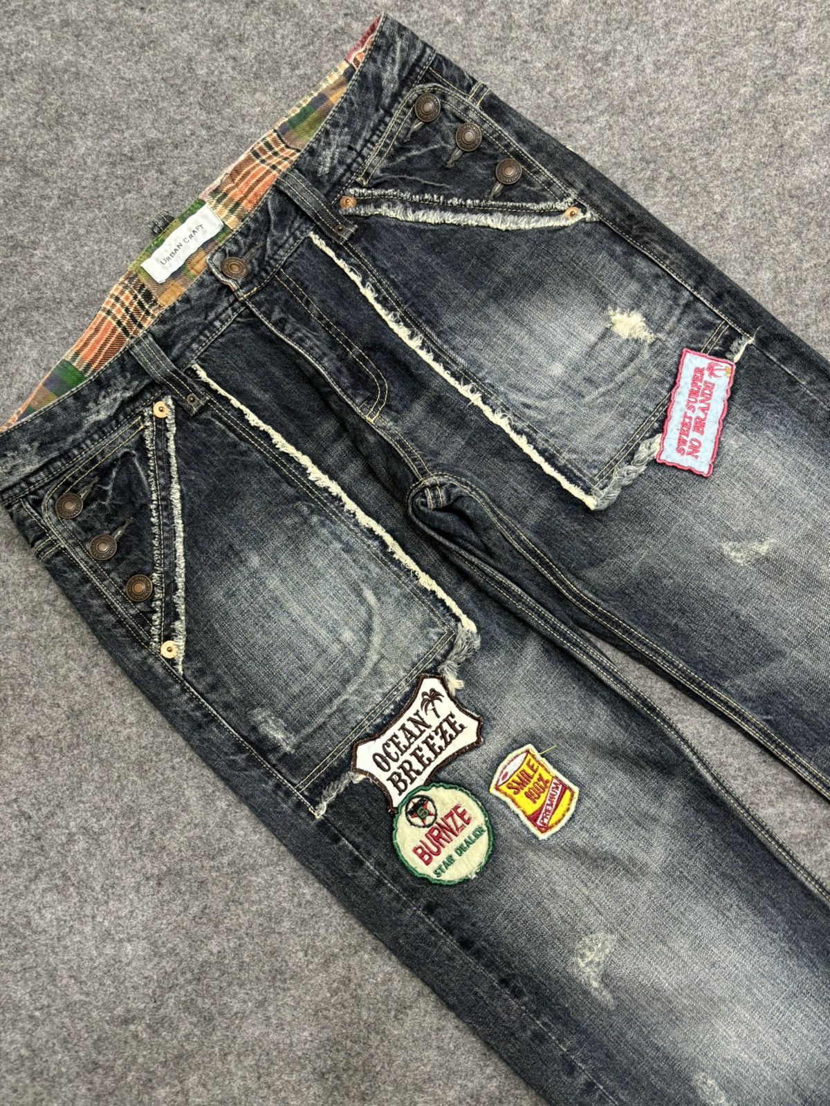 Japanese Brand × Seditionaries 💥Flare💥Insane Urban Craft Unfinishd Edge Distrssd Denim F475 Size US 34 / EU 50 - 10 Thumbnail