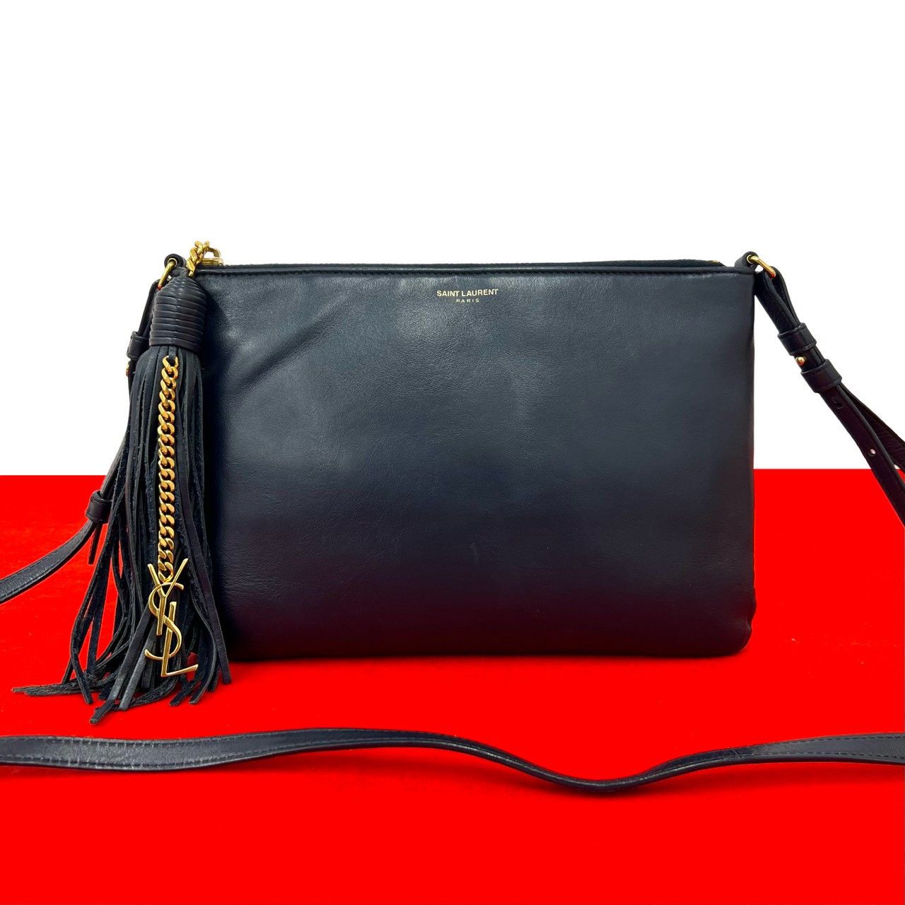 Yves Saint Laurent Yves Saint Laurent Saint Laurent Paris Leather Shoulder Bag Leather Shoulder Bag DUTY FREE for USA Size ONE SIZE - 1 Thumbnail
