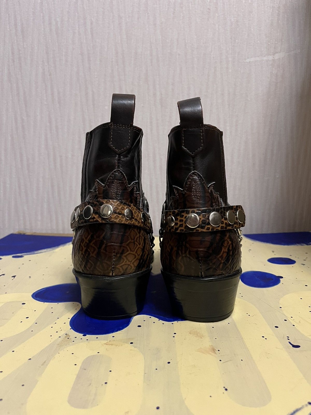 Other Western cowboy guidi type etor leather harness boots Size US 10.5 / EU 43-44 - 4 Thumbnail