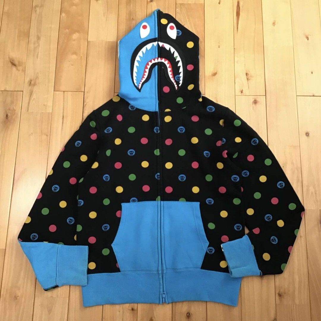 Bape BAPE Dot Milo Shark Full Zip Hoodie a bathing ape Size US S / EU 44-46 / 1 - 1 Thumbnail