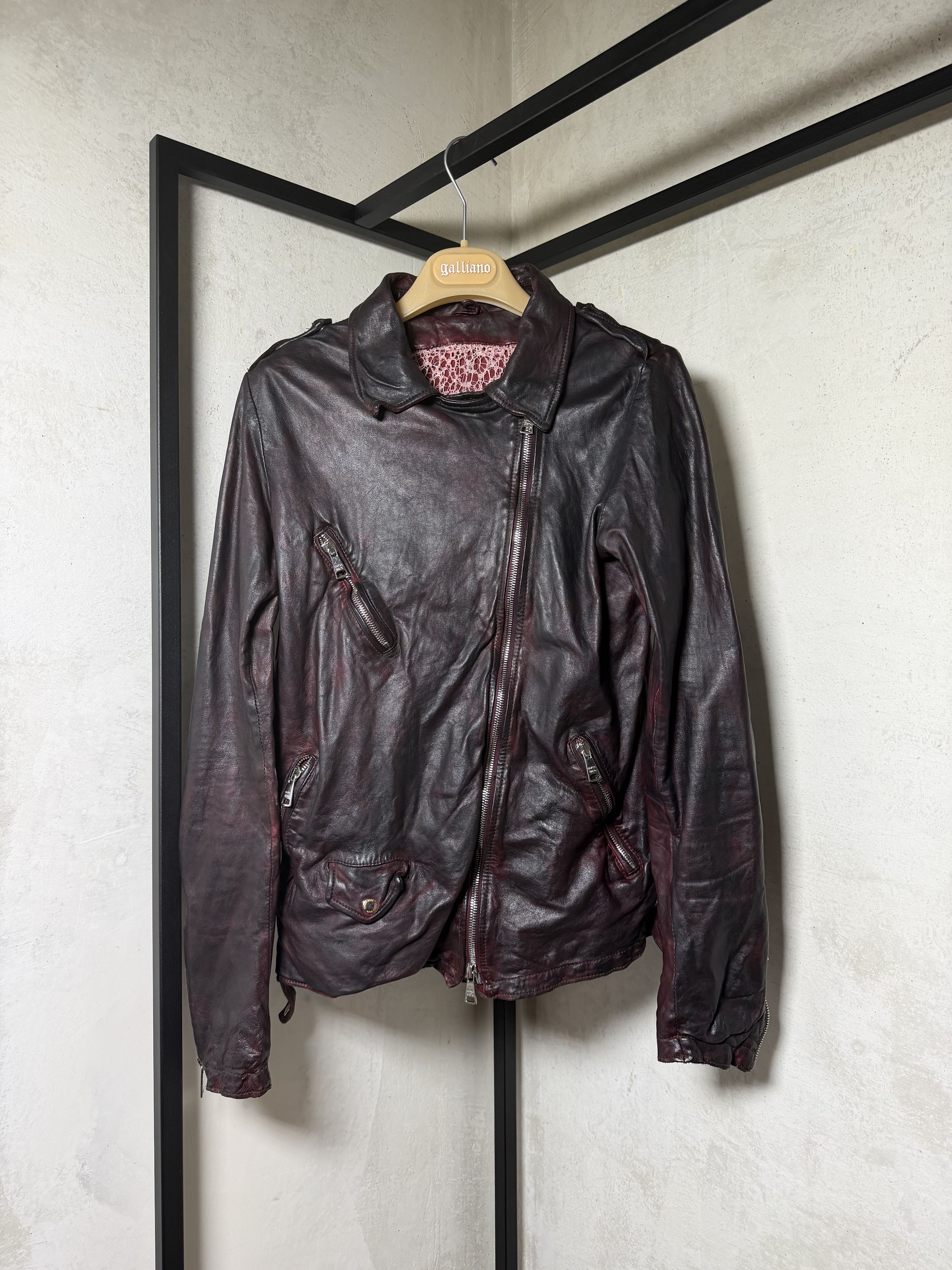 Giorgio Brato Giorgio Brato Sheep Skin Leather Biker Jacket Size M / US 6-8 / IT 42-44 - 2 Thumbnail