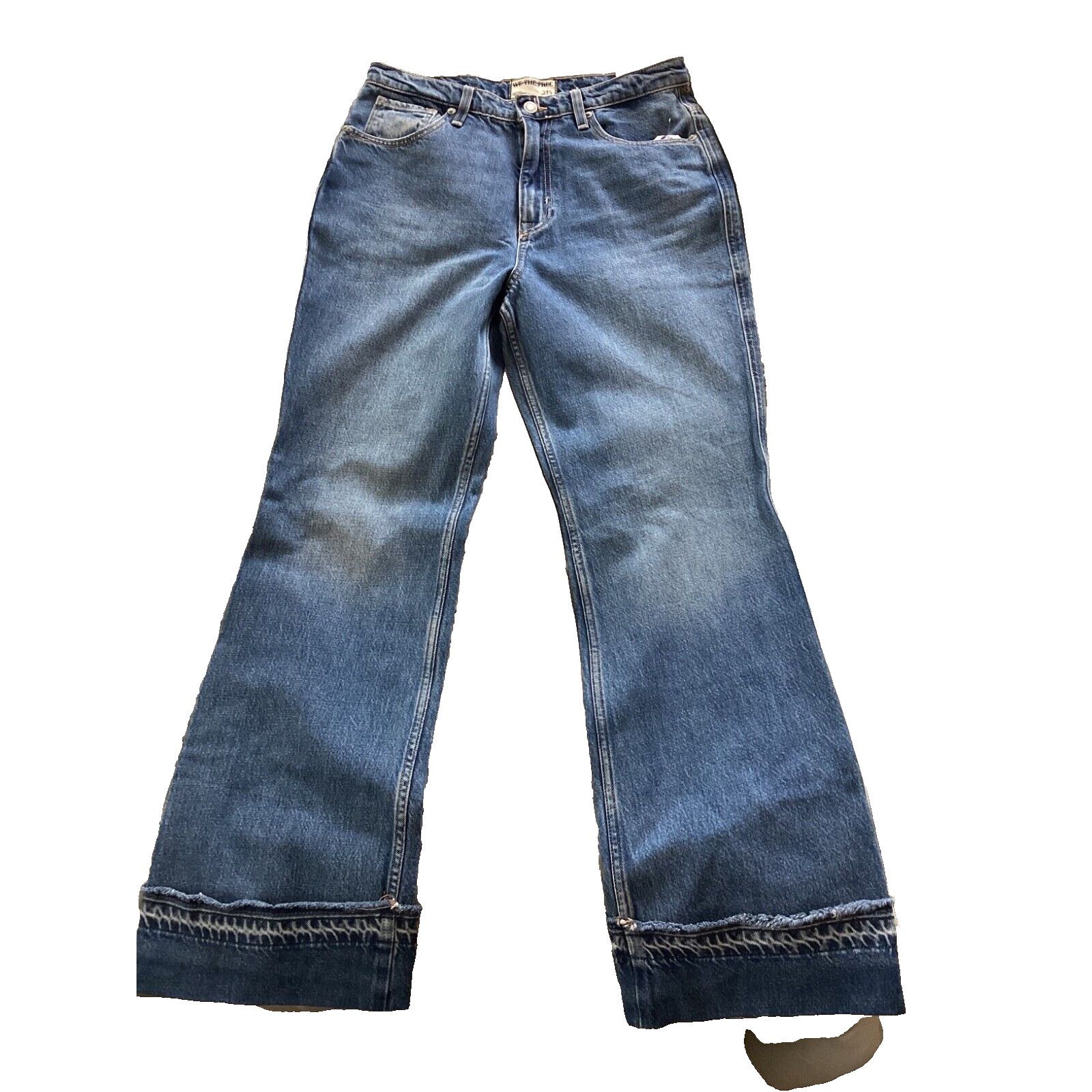 Free People FREE PEOPLE JUST FLOAT ON 295 HIGH RISE CUFFED FLARE JEANS Size 30" / US 8 / IT 44 - 2 Thumbnail