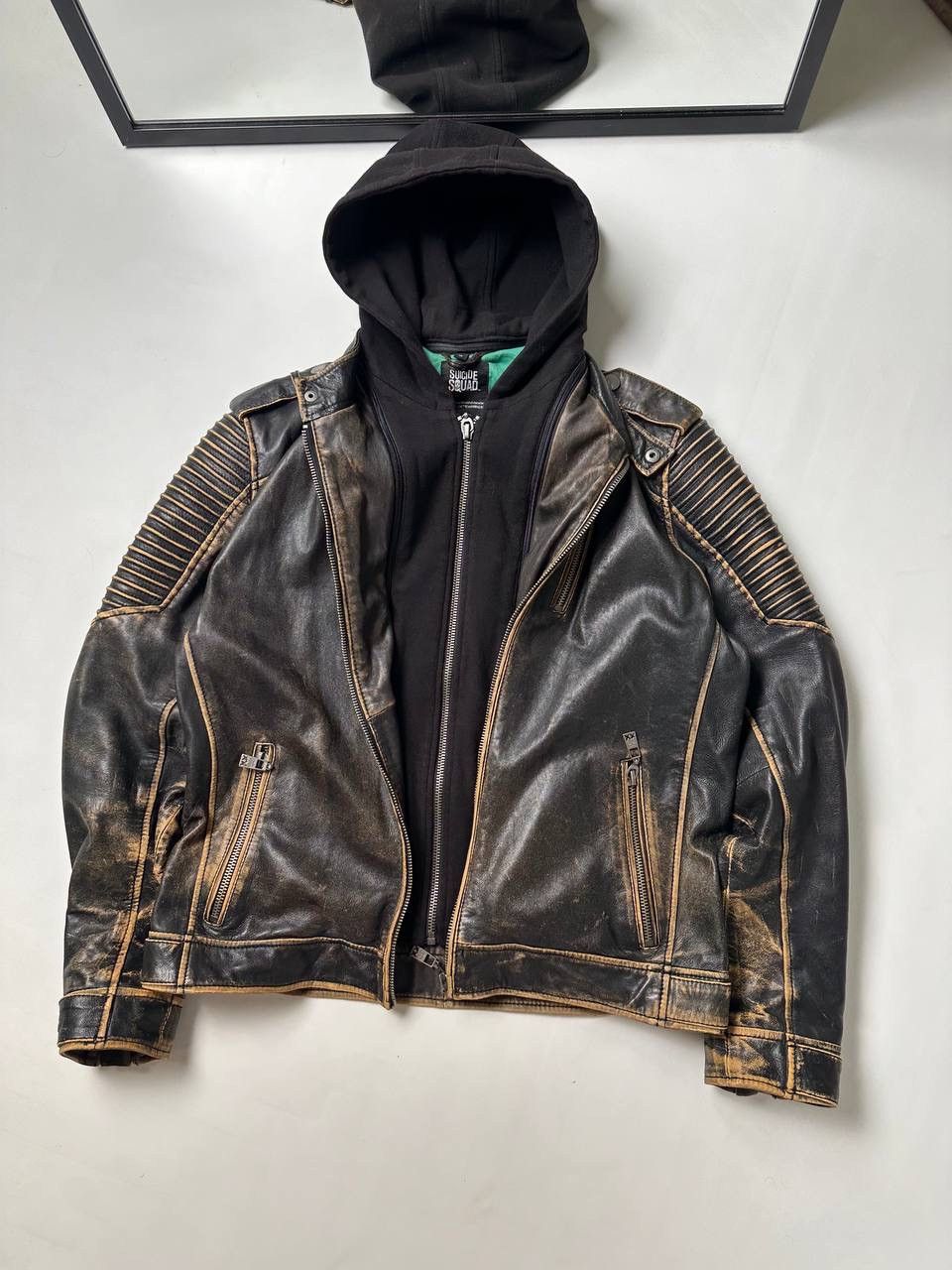 DC Comics 2016s Suicide Squad Joker Leather Jacket Vintage RARE🔥 Size US M / EU 48-50 / 2 - 2 Thumbnail