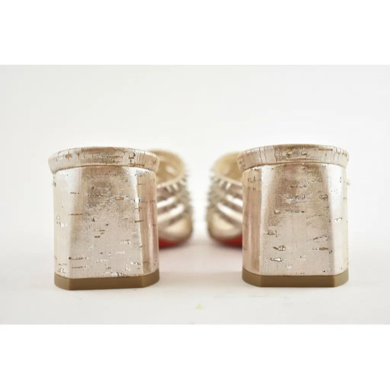 Christian Louboutin Christian Louboutin Marthaspike 55 Silver Open Sandal Mule Size US 6.5 / IT 36.5 - 11 Thumbnail