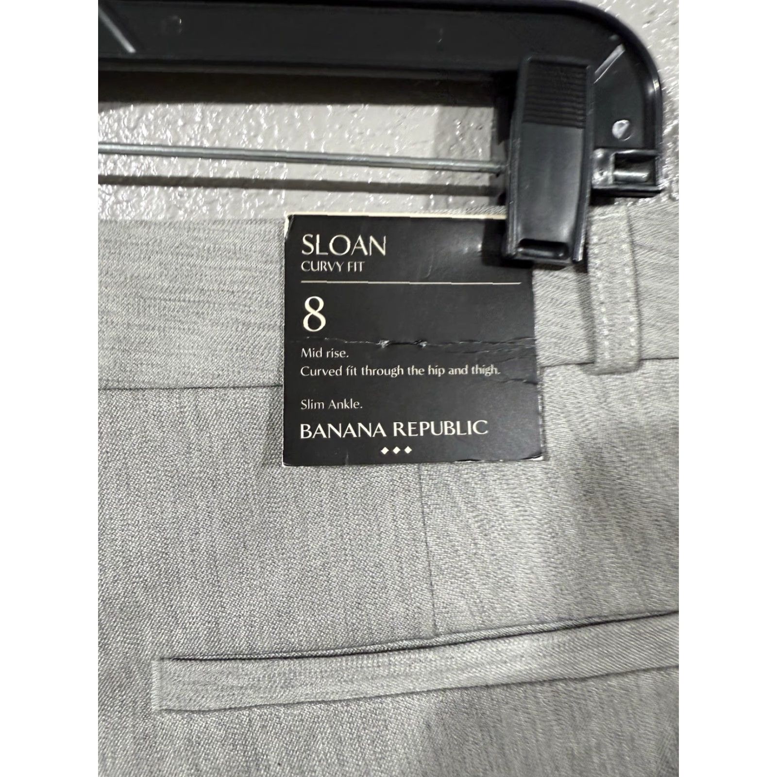 Banana Republic Banana Republic Sloan Gray Black Stripes Ankle Pant Sz 8 Mid Rise Regular Pockets Cotton Blend Women Size 30" / US 8 / IT 44 - 7 Thumbnail