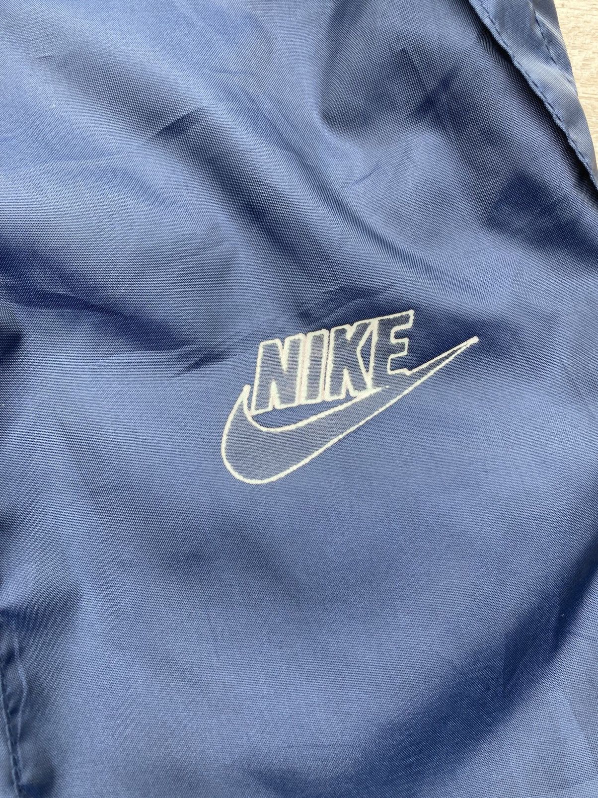 Nike × Vintage Vintage 90s Nike Nylon Dark Blue Track Pants Size US 32 / EU 48 - 6 Thumbnail