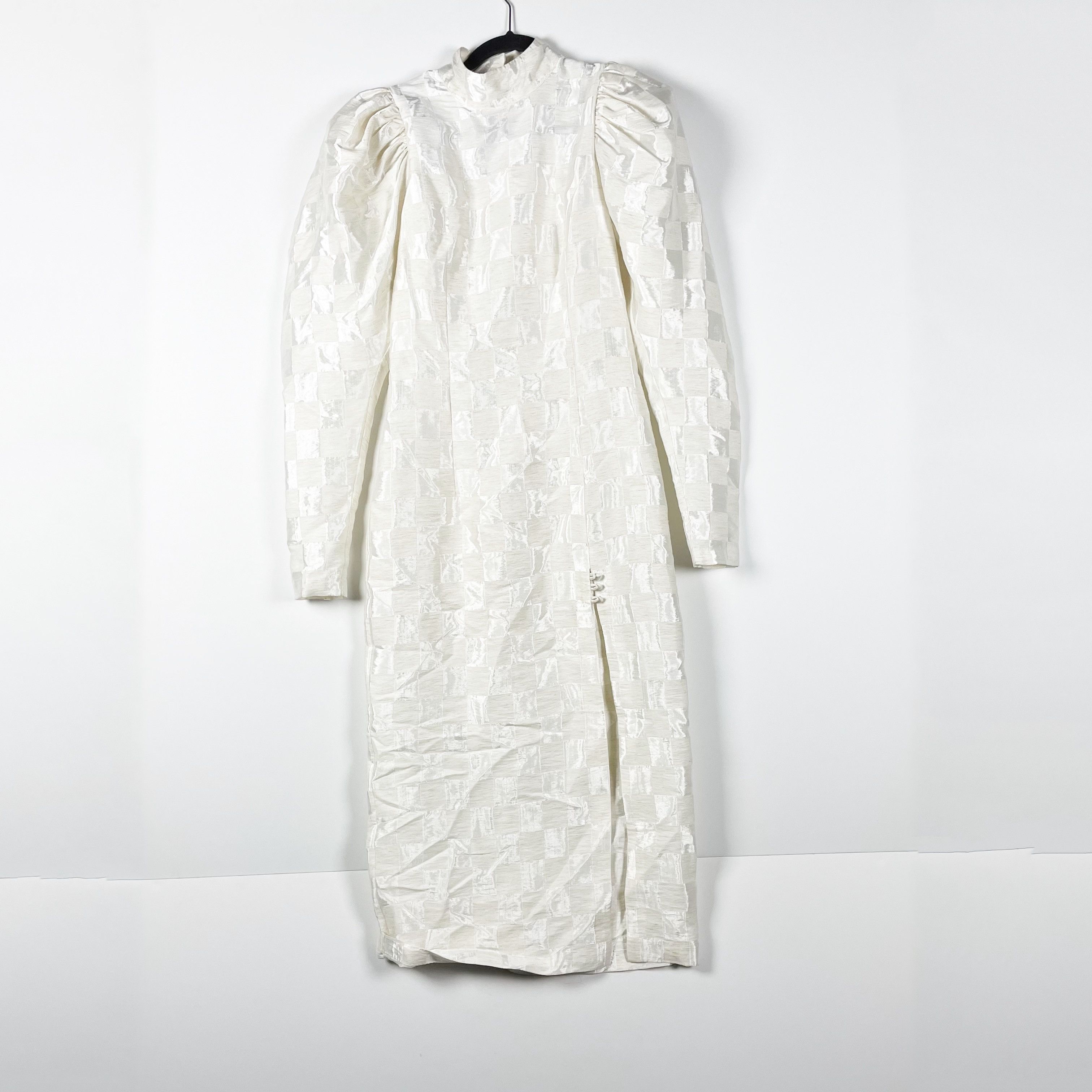 image of Rotate Birger Christensen Theresa High Neck Long in White, Women's (Size Small)