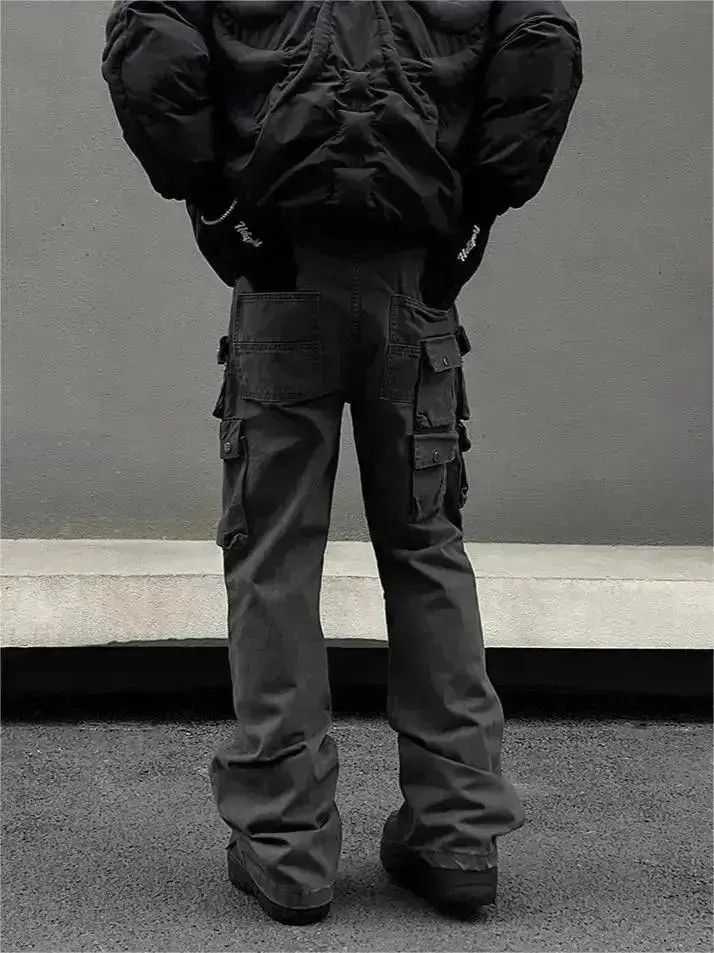 Japanese Brand Straight leg micro flared multi pocket washed jeans Size US 32 / EU 48 - 5 Thumbnail