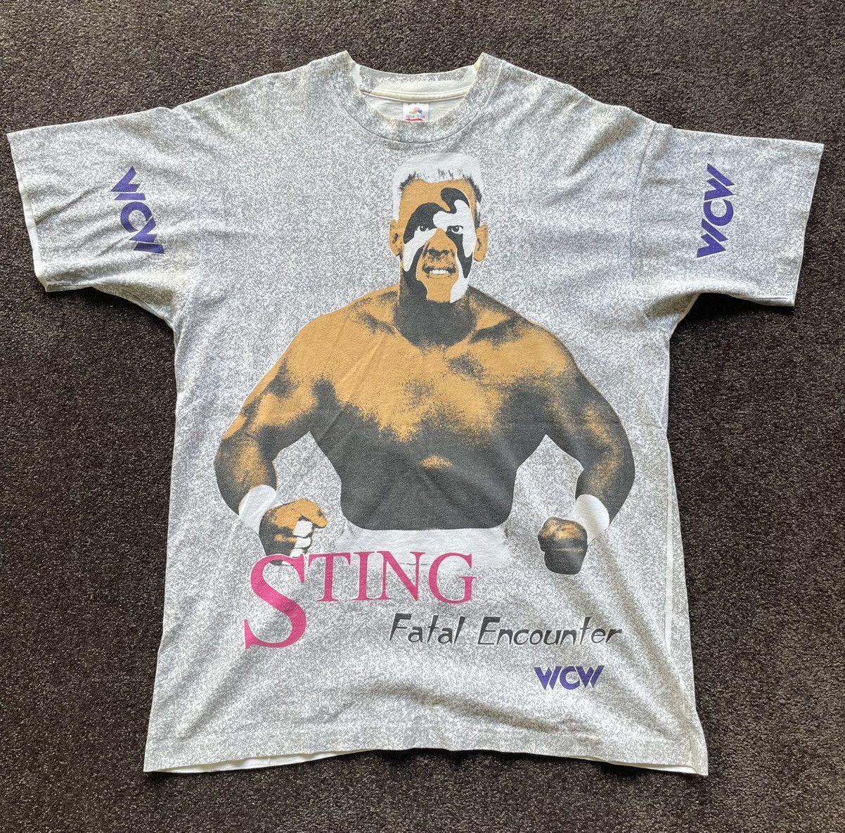 WCW/nWo Sting WCW AOP - Rare - early 90s Size US XL / EU 56 / 4 - 1 Thumbnail