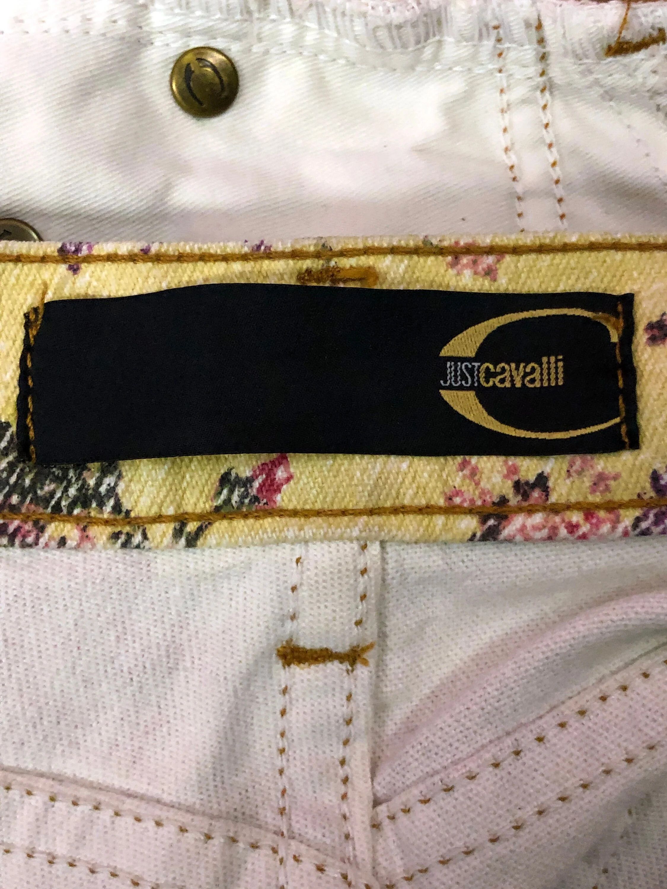 Just Cavalli Y2K Just Cavalli Vintage Women's Floral Jeans - 28 Size 28" / US 6 / IT 42 - 4 Thumbnail