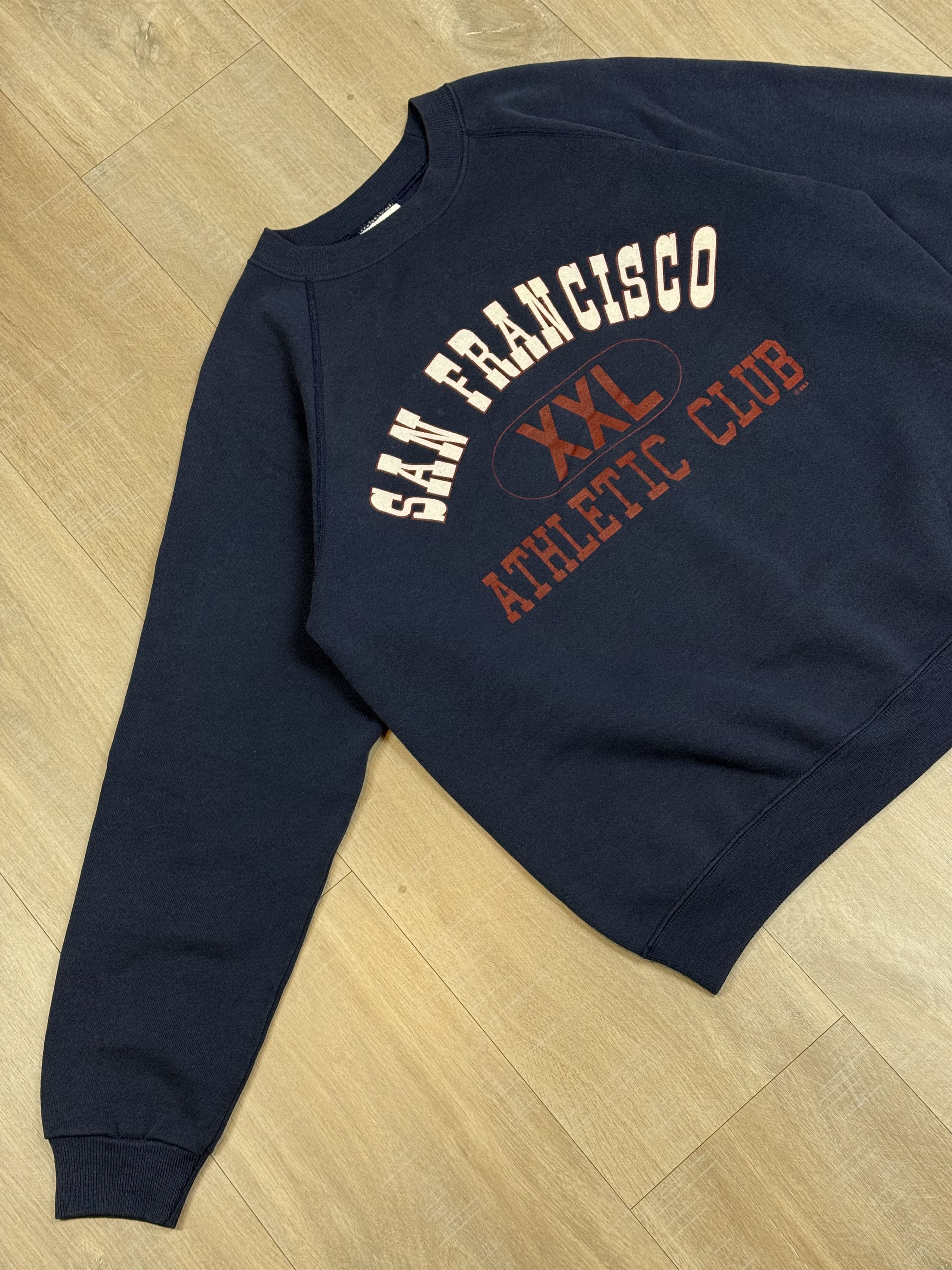 Hanes Vintage 90s San Francisco Athletic Club Sweatshirt Made USA Size L / US 10 / IT 46 - 3 Thumbnail