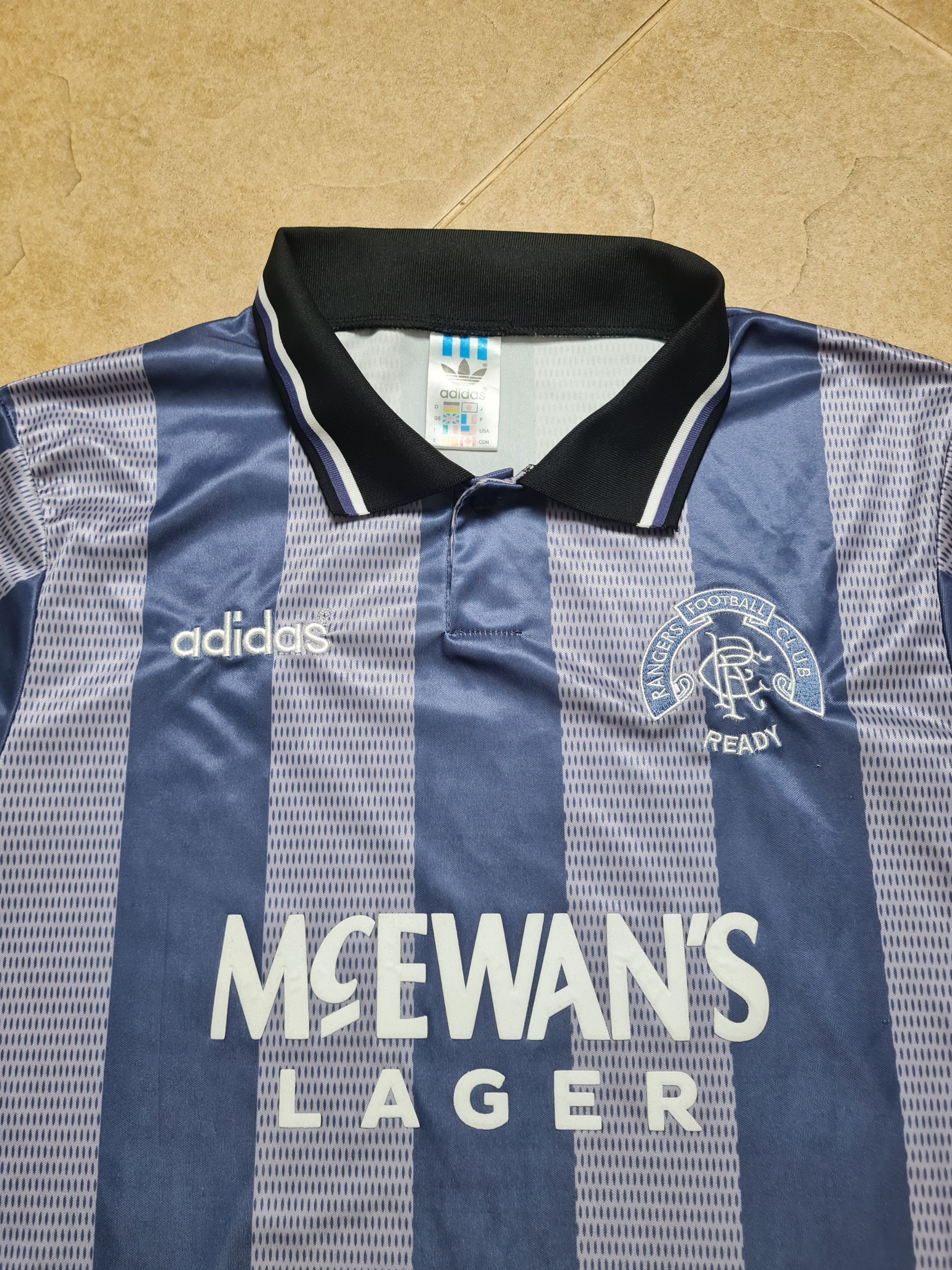 Adidas GLASGOW RANGERS 1994/1995 THIRD SHIRT SOCCER JERSEY ADIDAS L Size US L / EU 52-54 / 3 - 17 Thumbnail
