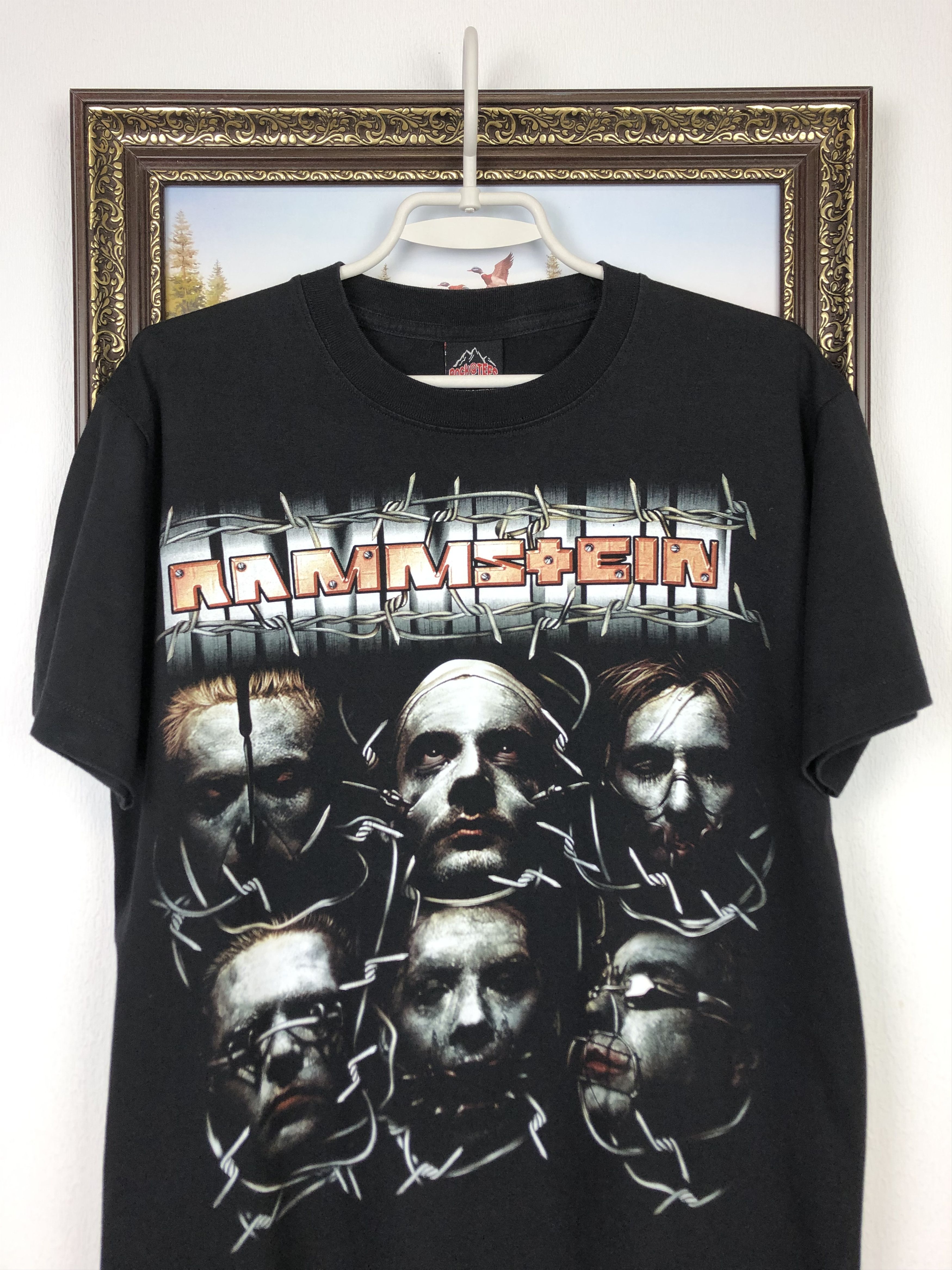 Vintage Vintage Rammstein Band Shirt Over Print Tee Big Logo Y2K Size US M / EU 48-50 / 2 - 2 Thumbnail
