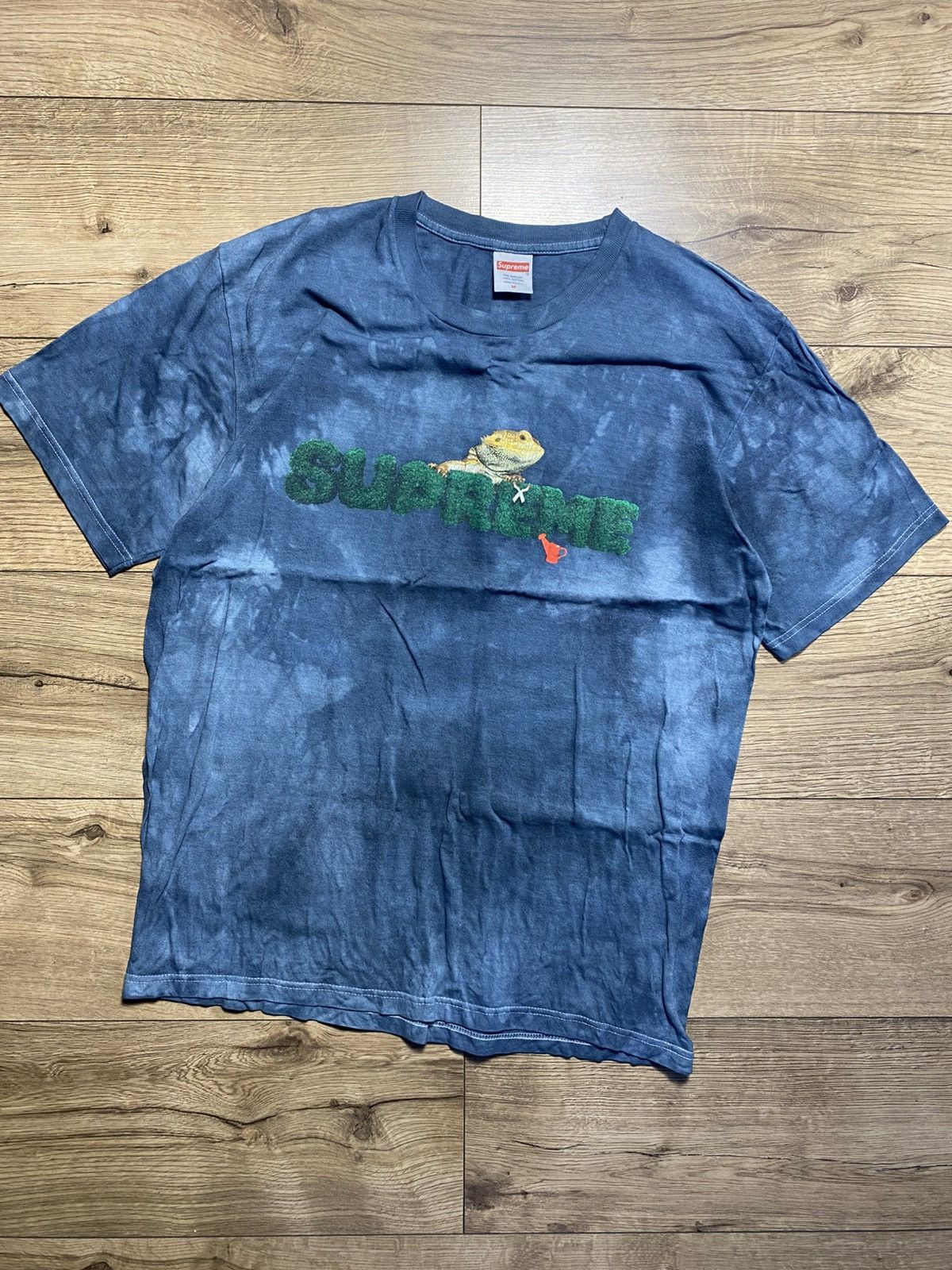 Supreme Supreme Lizard Tee SS20 Blue Tie Dye Logo T-Shirt Size M Size US M / EU 48-50 / 2 - 1 Thumbnail