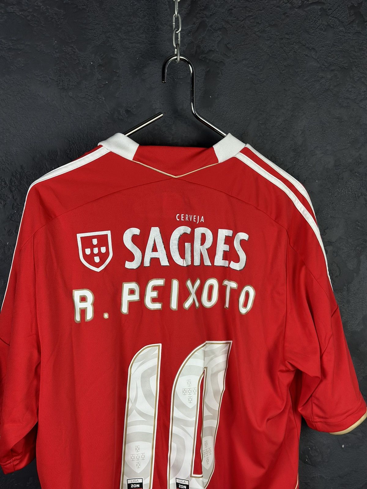 Other Benfica Home football shirt 2011 Soccer #10 PEIXOTO Jersey Size US L / EU 52-54 / 3 - 10 Thumbnail