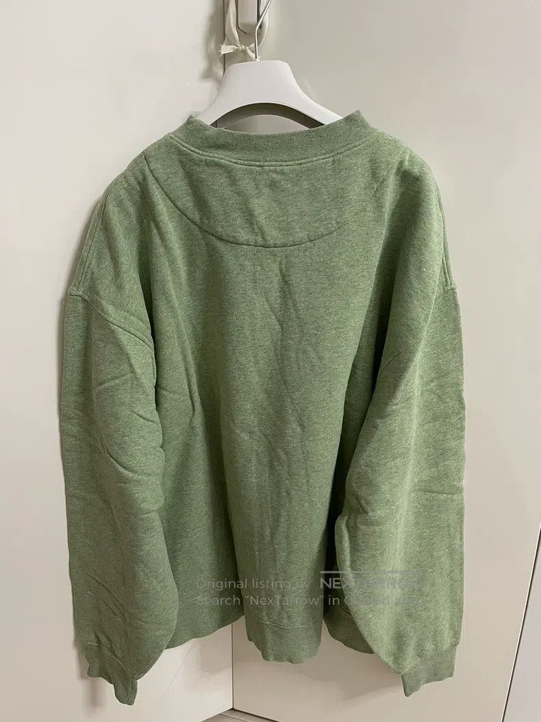 Acne Studios Acne Studios Green Loose Sweatshirt with Fleece Lining Size S / US 4 / IT 40 - 2 Thumbnail
