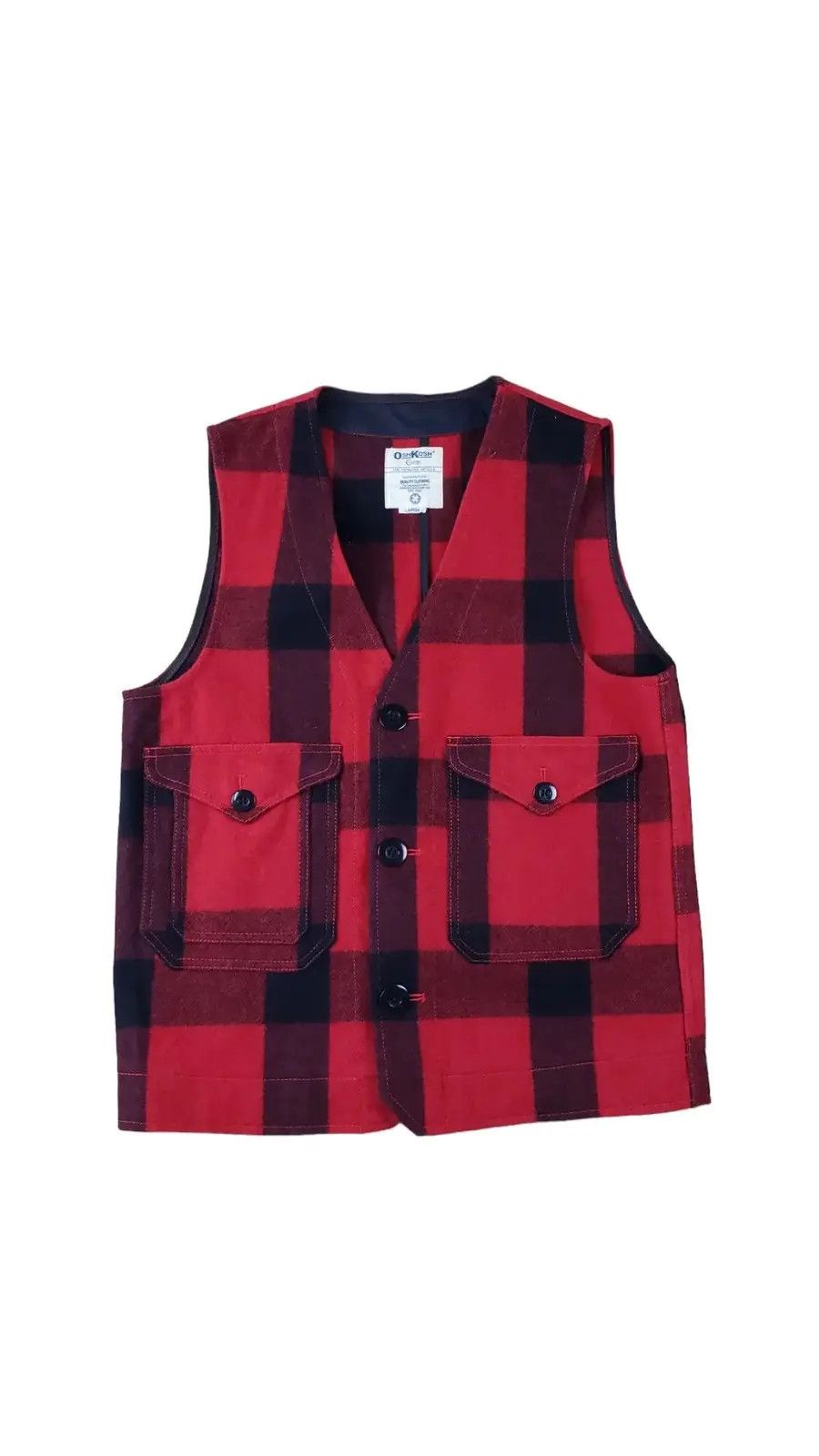Oshkosh Vtg OshKosh Wool Vest Jacket Mackinaw Style Size US L / EU 52-54 / 3 - 1 Thumbnail