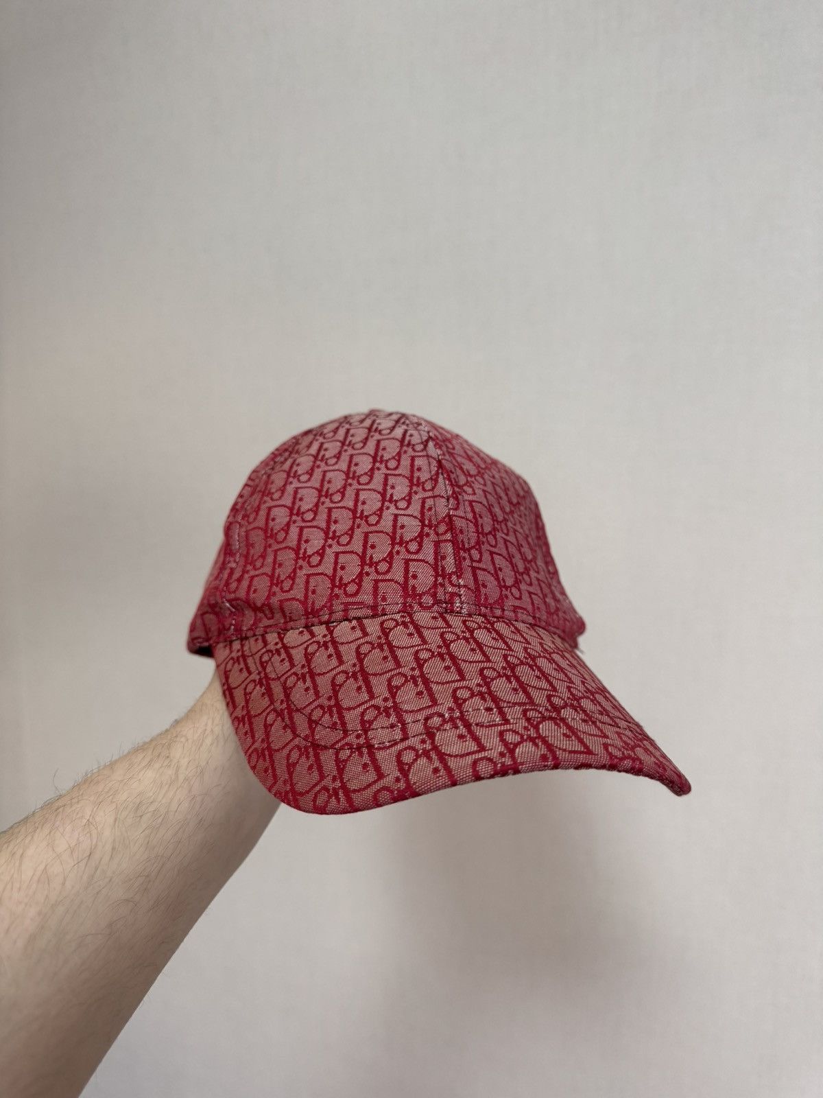 Christian Dior Monsieur Christian Dior Monogram Vintage 90s Red Hat Cap Size ONE SIZE - 1 Thumbnail