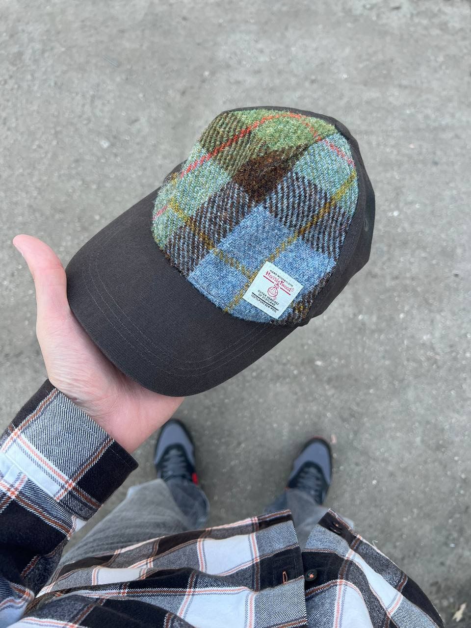 Harris Tweed × Vintage VERY RARE HARRIS TWEED CAP ENGLAND STYLE 90s Y2K HATS CASUAL Size ONE SIZE - 1 Thumbnail