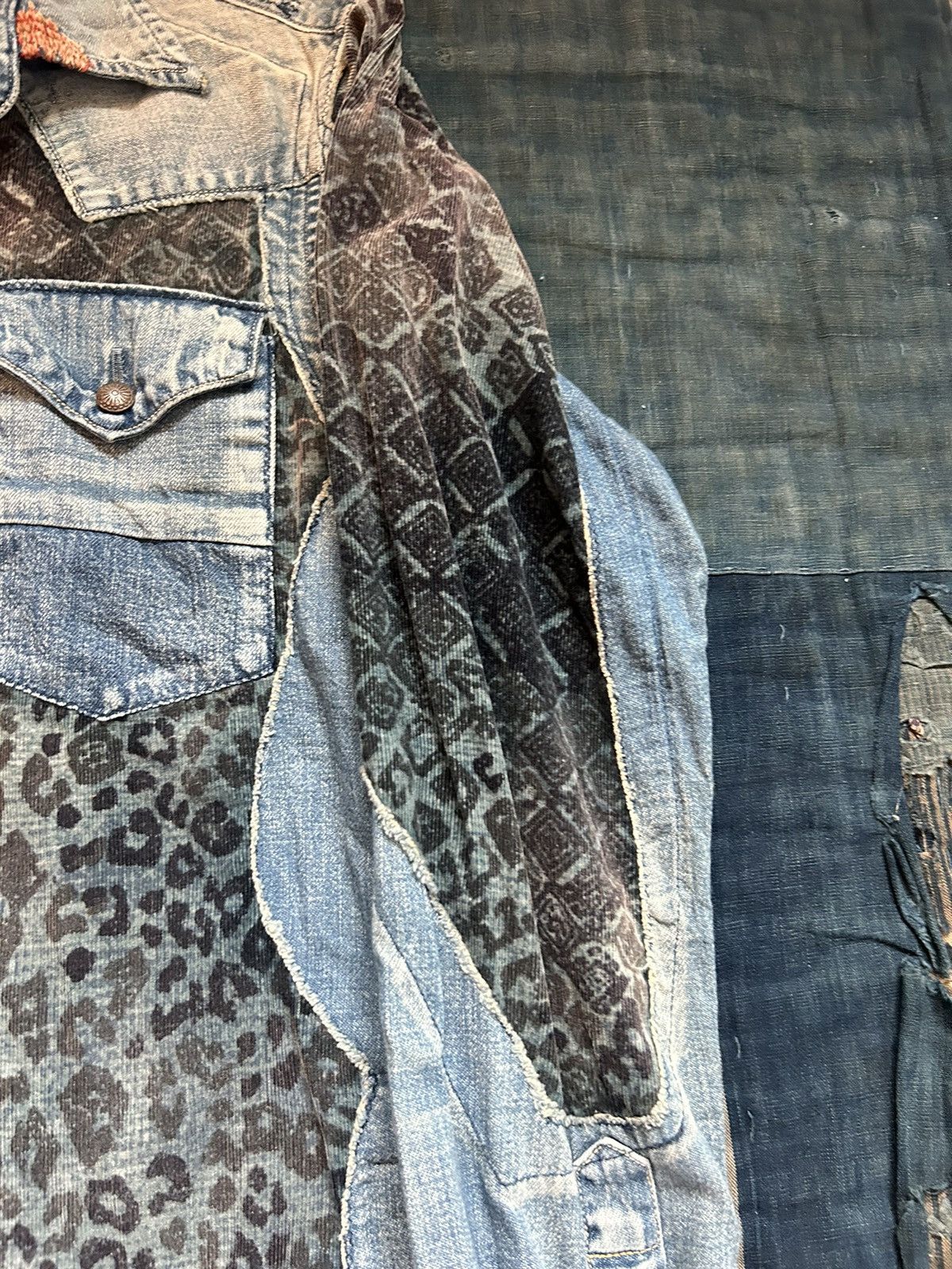 Kapital × Kapital Kountry Kapital denim leopard corduroy patchwork western shirt Size US M / EU 48-50 / 2 - 6 Thumbnail