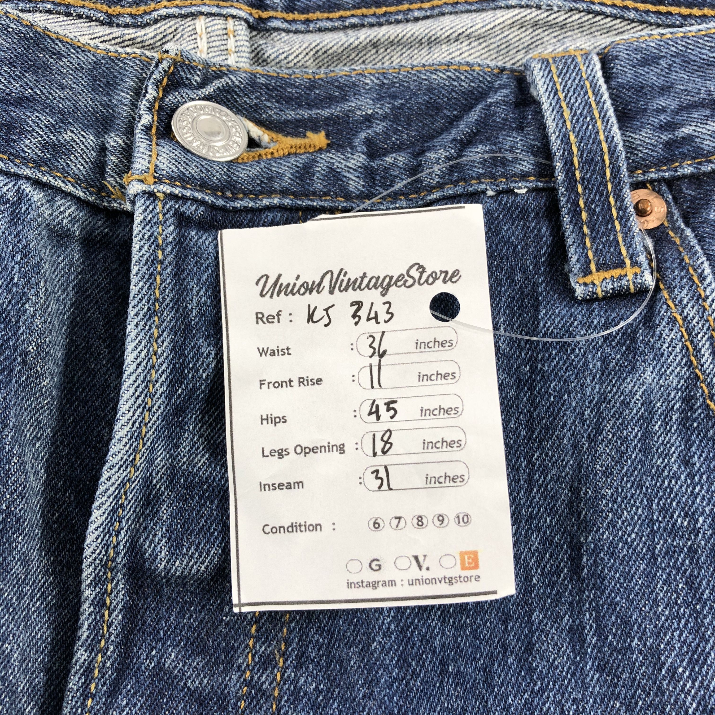 Levi's Vintage Levis 501 Jeans Distresssed Denim KJ343 Size US 35 - 13 Thumbnail