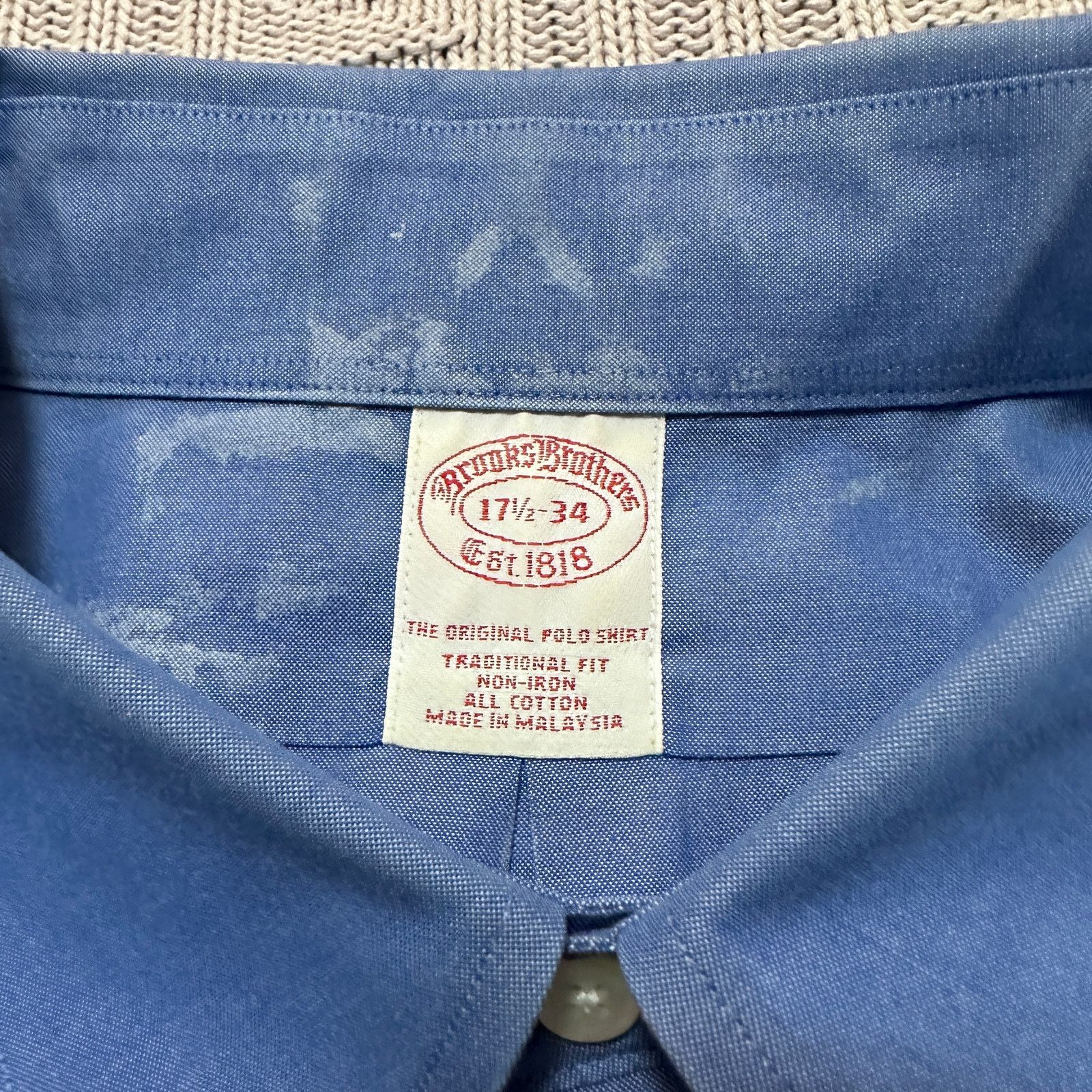 Brooks Brothers Brooks Brothers solid blue traditional fit button down Size US XL / EU 56 / 4 - 5 Thumbnail