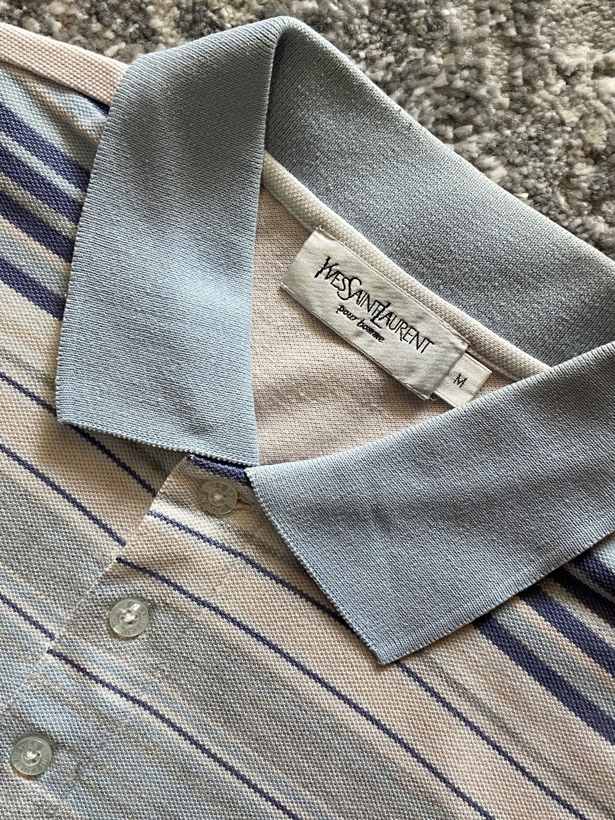 Vintage × Yves Saint Laurent Yves Saint Laurent Polo Big Logo Size US M / EU 48-50 / 2 - 3 Thumbnail
