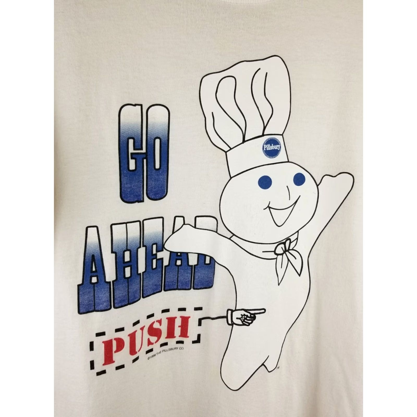 Vintage VINTAGE 96' PILLSBURY COMPANY DOUGHBOY WHITE COTTON SINGLE STITCH T-SHIRT SZ L Size US L / EU 52-54 / 3 - 2 Thumbnail