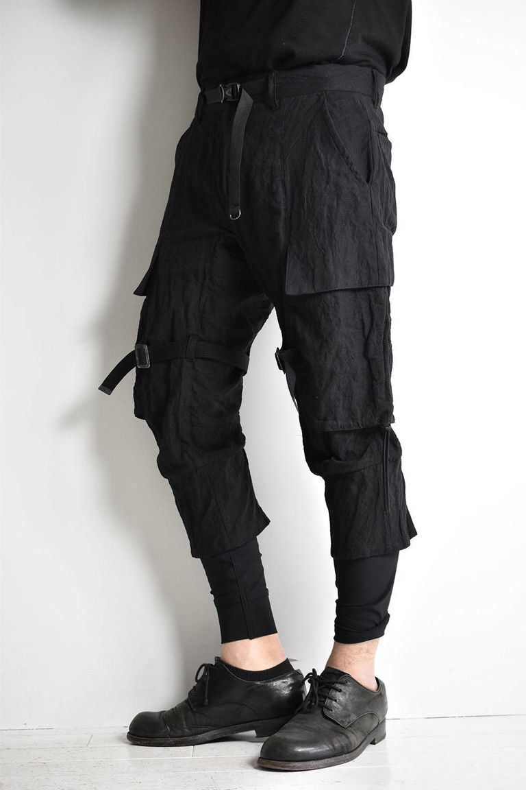 D.Hygen D.HYGEN MIX SILK COTTON LAYERED CARGO PANTS Size US 30 / EU 46 - 2 Thumbnail