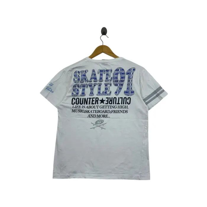 Vintage COUNTER CULTURE SKATEBOARD 1991 Monogram Tee Shirt Size L / US 10 / IT 46 - 4 Thumbnail