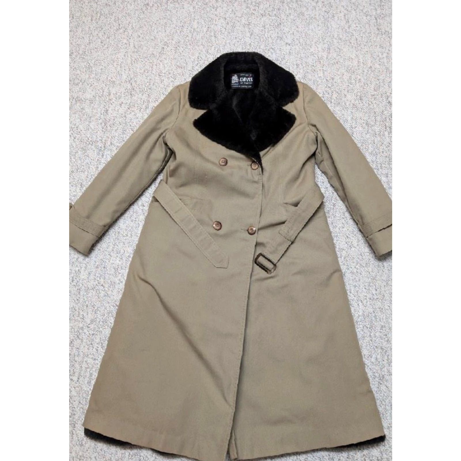 Vintage VINTAGE overcoat BELTED COAT Women M tan faux fur acrylic pile 1970s-80s Size M / US 6-8 / IT 42-44 - 7 Thumbnail